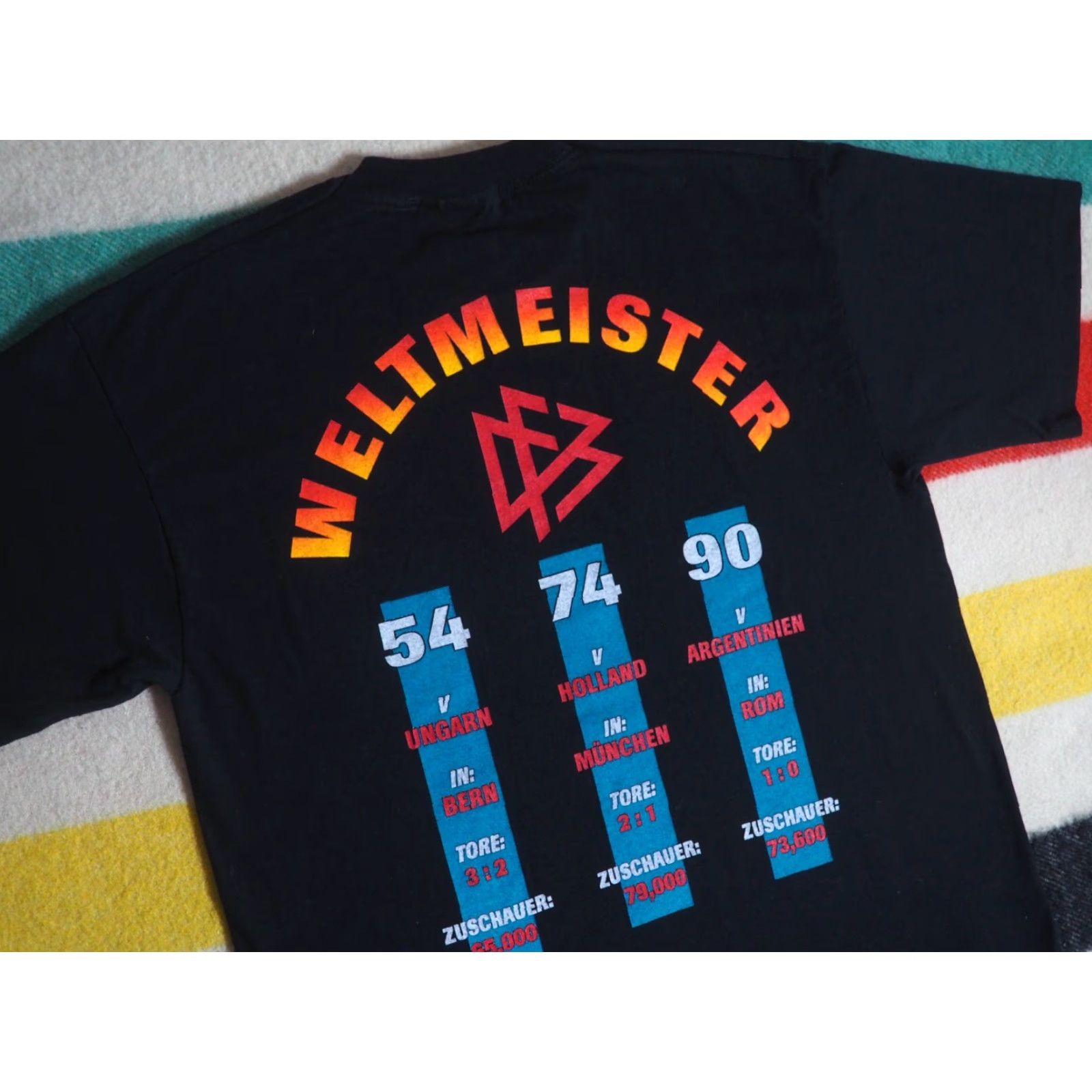 Adidas VINTAGE Adidas Germany National Team FIFA World Cup Champs Black Tee T-Shirt L Mens Size US L / EU 52-54 / 3 - 4 Thumbnail