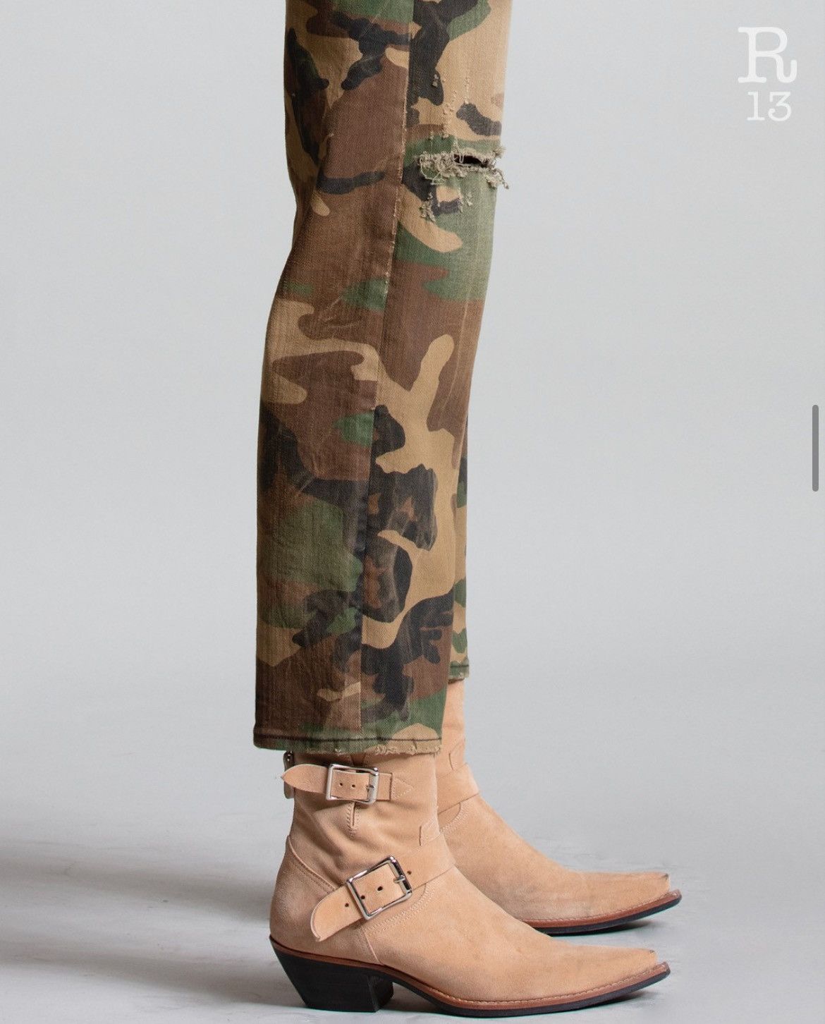 R13 Cowboy Buckle Boot. Size 6 IT 36