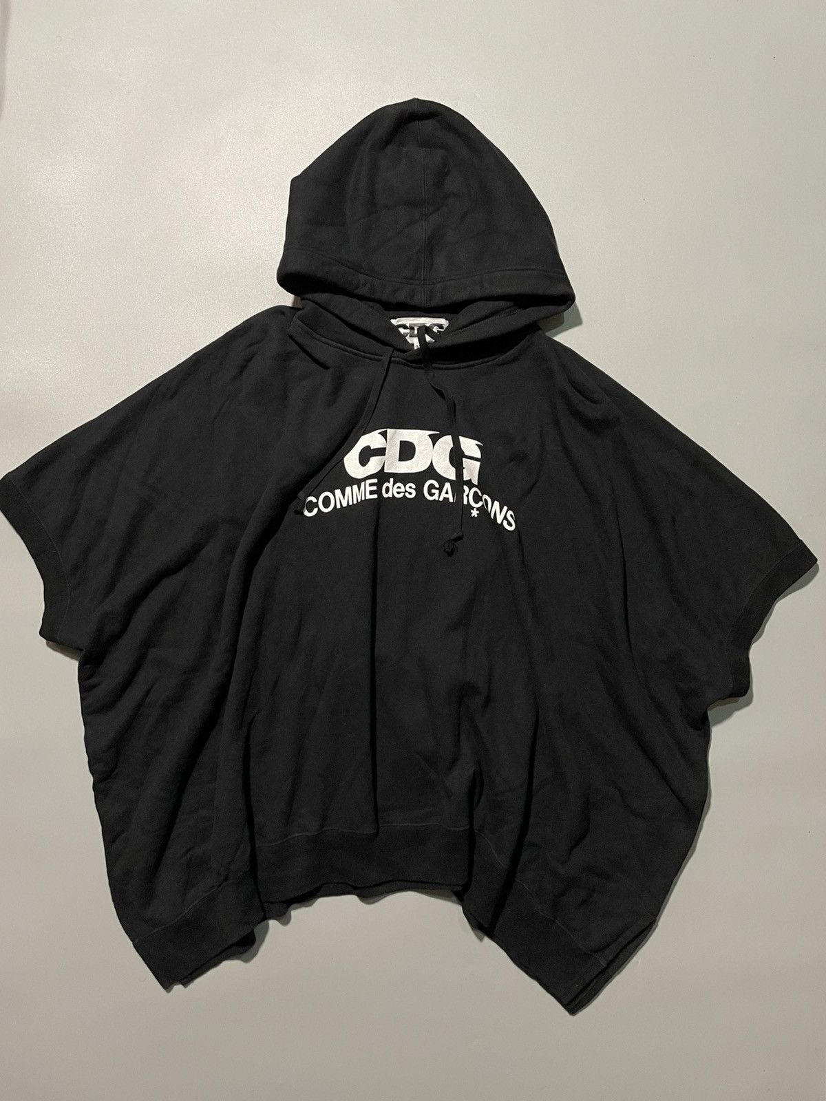 Comme des Garcons × Japanese Brand CDG Poncho Hoodie - Black Size US M / EU 48-50 / 2 - 1 Thumbnail