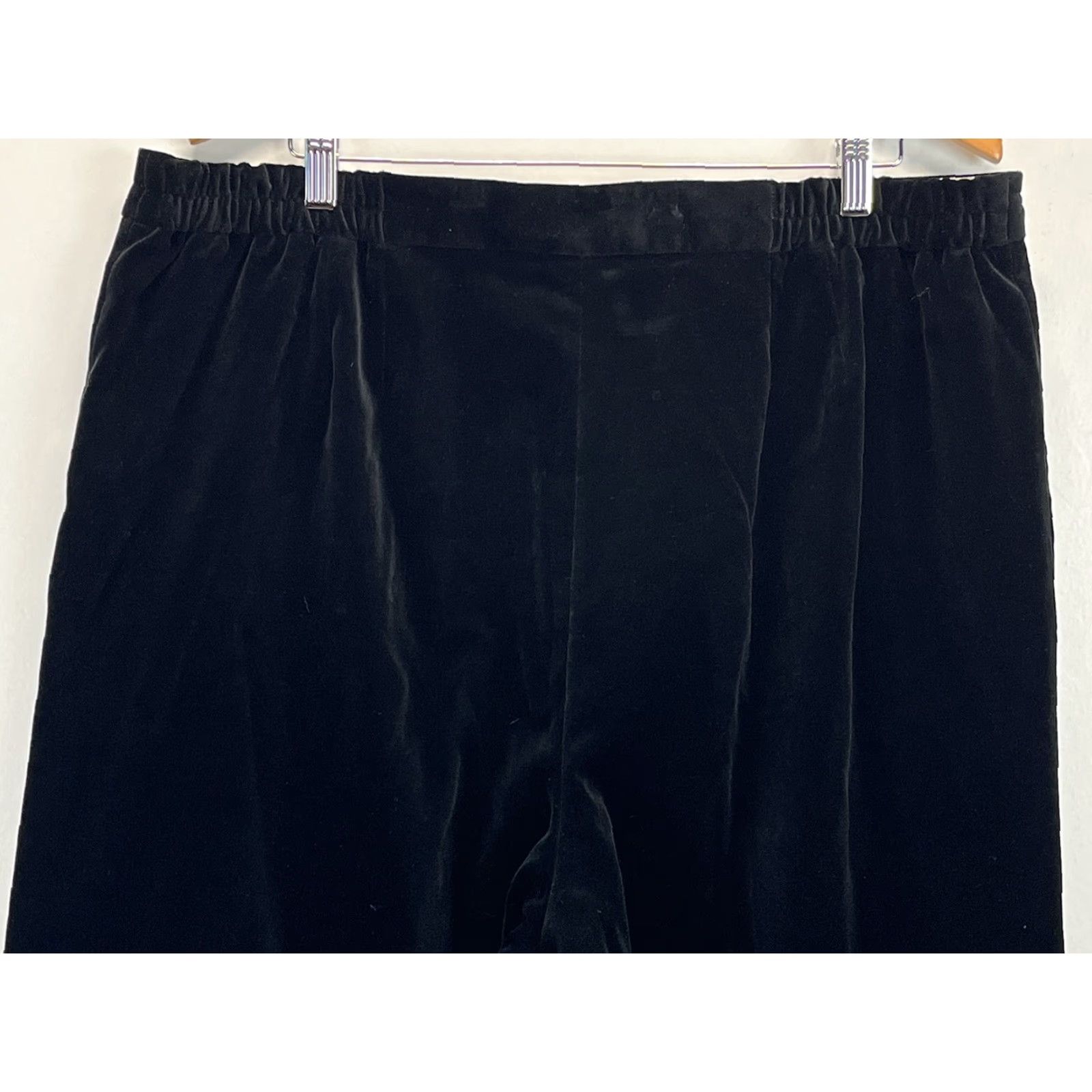 Bloomingdale's Bloomingdale’s Velvet Pants Sz 22W Plus Black GUC Elastic Sides Flat Front USA Size 40" / US 18 - 4 Thumbnail