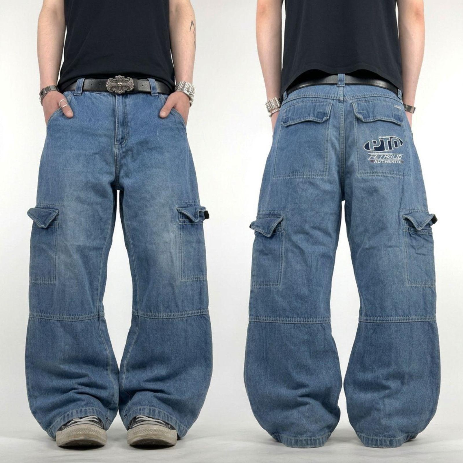 Fox Racing × JNCO × Streetwear Vintage y2k Fox Racing Embroided
