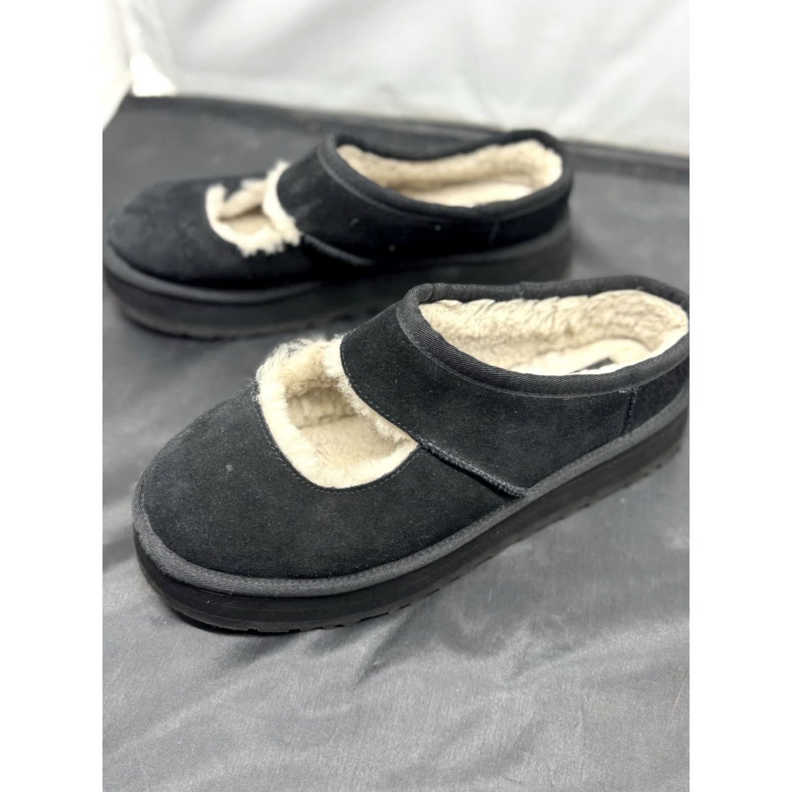 Ugg UGG Bea Mary Jane Mule Platform Women’s Black US 12 Fleece Lined Backless Size L / US 10 / IT 46 - 3 Thumbnail