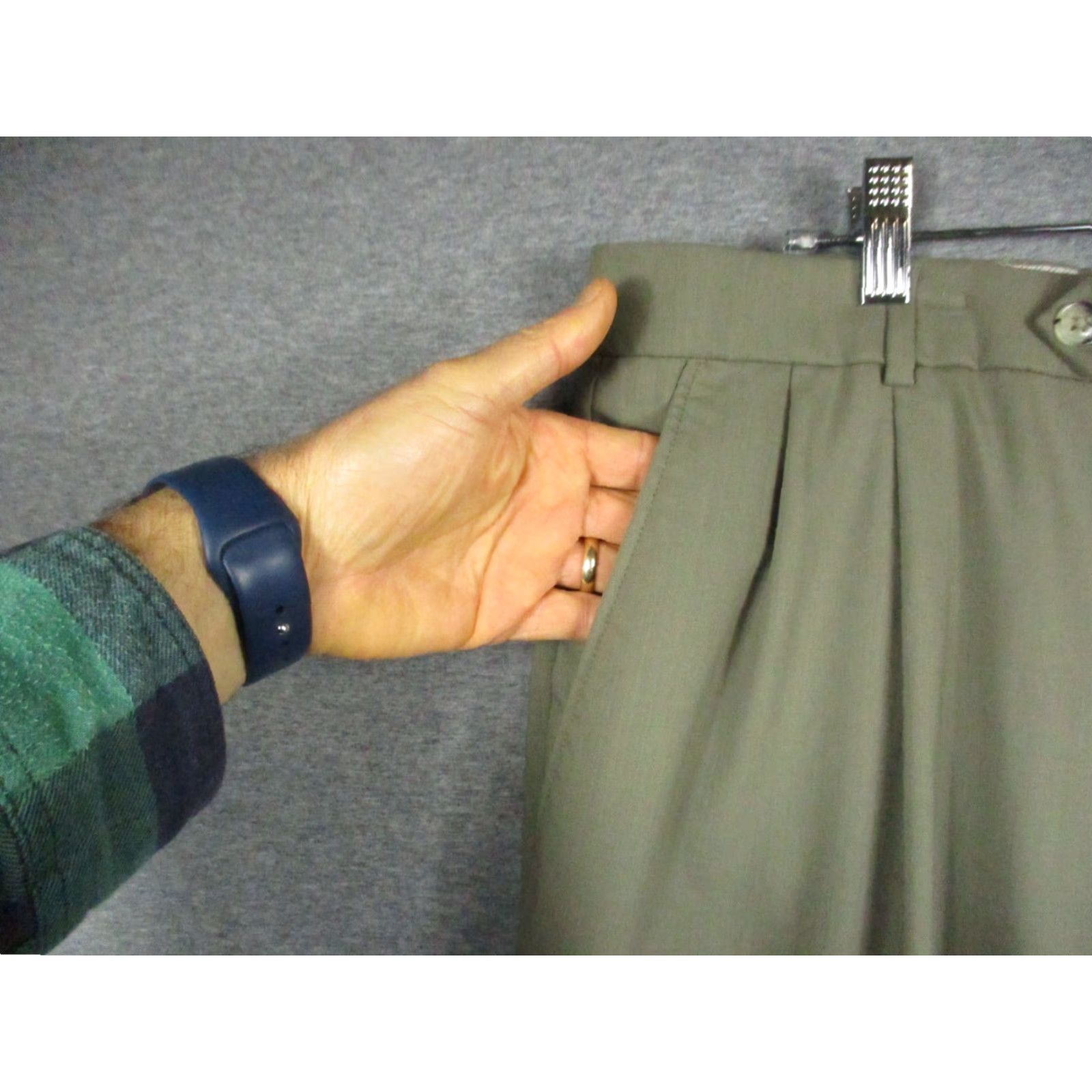 Vintage BALLIN Ballin Super 120's Wool Dress Pants Mens 36x28 Tan Brown Comfort EZE Regular Dress Pants Mens Size US 36 / EU 52 - 2 Thumbnail