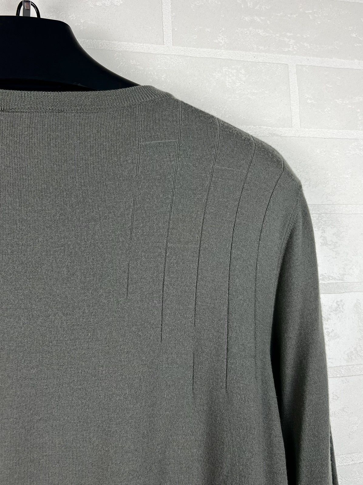 Hermes HERMES Sweater Crewneck Wool Monogram Textured H Gray Men's Size US XXL / EU 58 / 5 - 16 Thumbnail