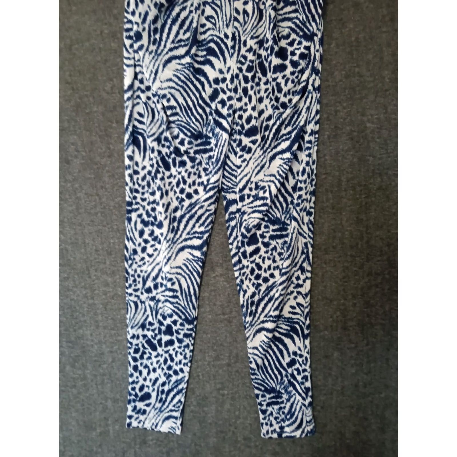 Vintage Codigo Animal Print Leggings Woman Blue/White XS S? Size 28" / US 6 / IT 42 - 3 Thumbnail