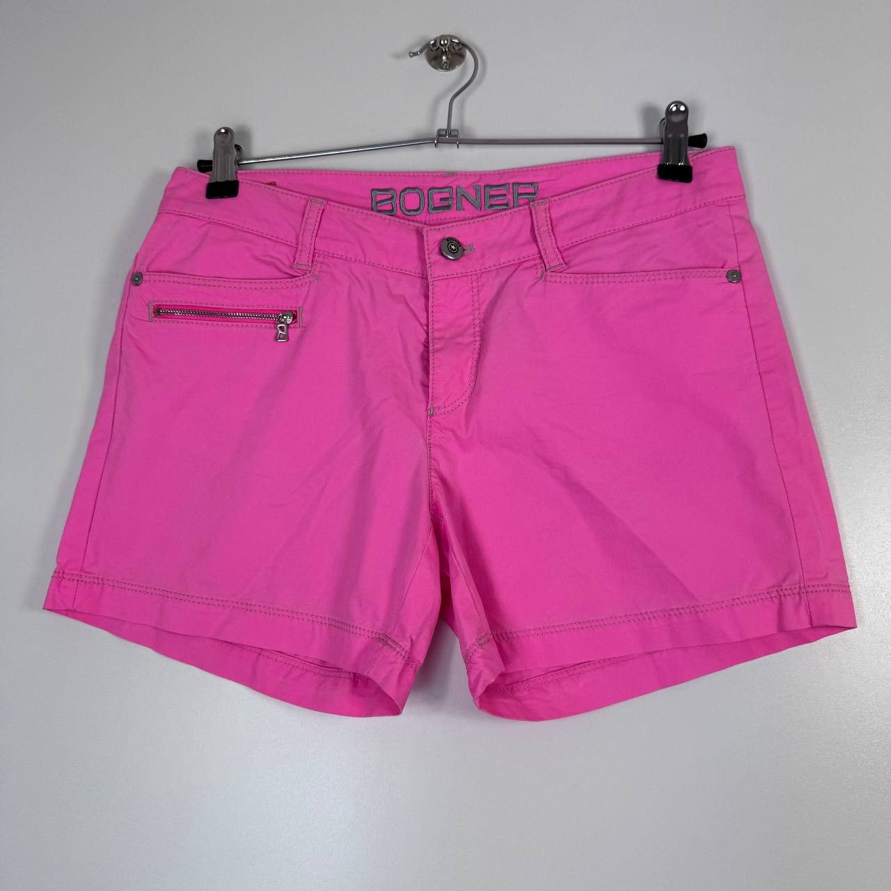 Bogner Bogner Womens Pink Shorts Luxury Designer Cotton Size M Size 32" / US 10 / IT 46 - 1 Thumbnail