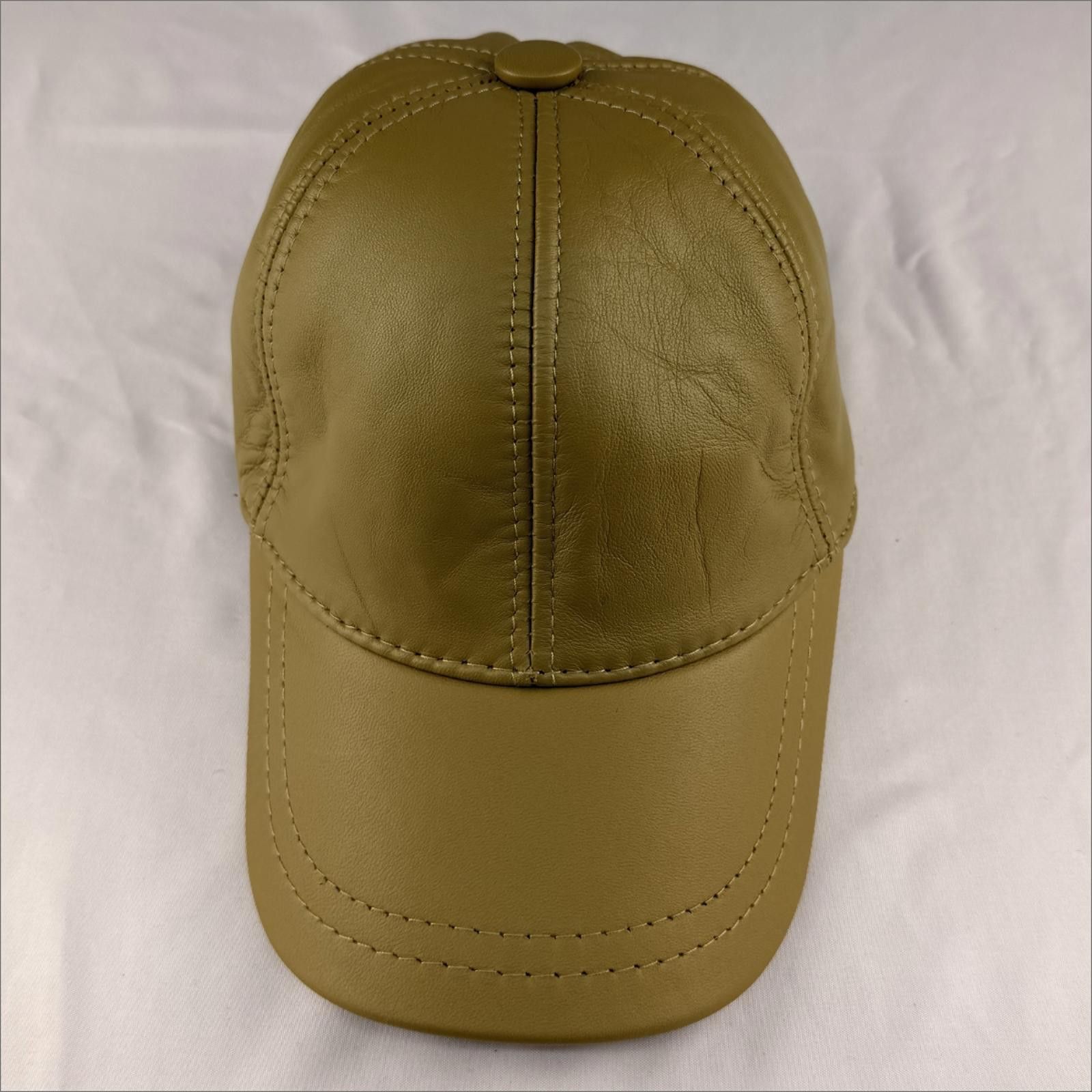Other NEW Mustard Leather Baseball Cap - Premium Hat 092 Size ONE SIZE - 2 Thumbnail