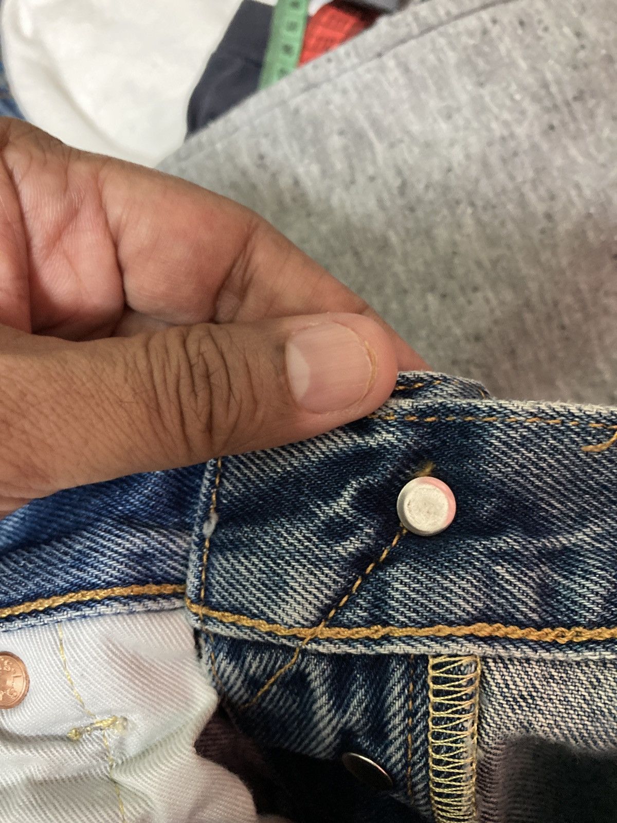 Distressed Levis 501 54 reproduction lot