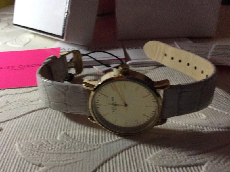 Designer Daisy Dixon ladies gold dial grey leather strap watch Size ONE SIZE - 7 Thumbnail