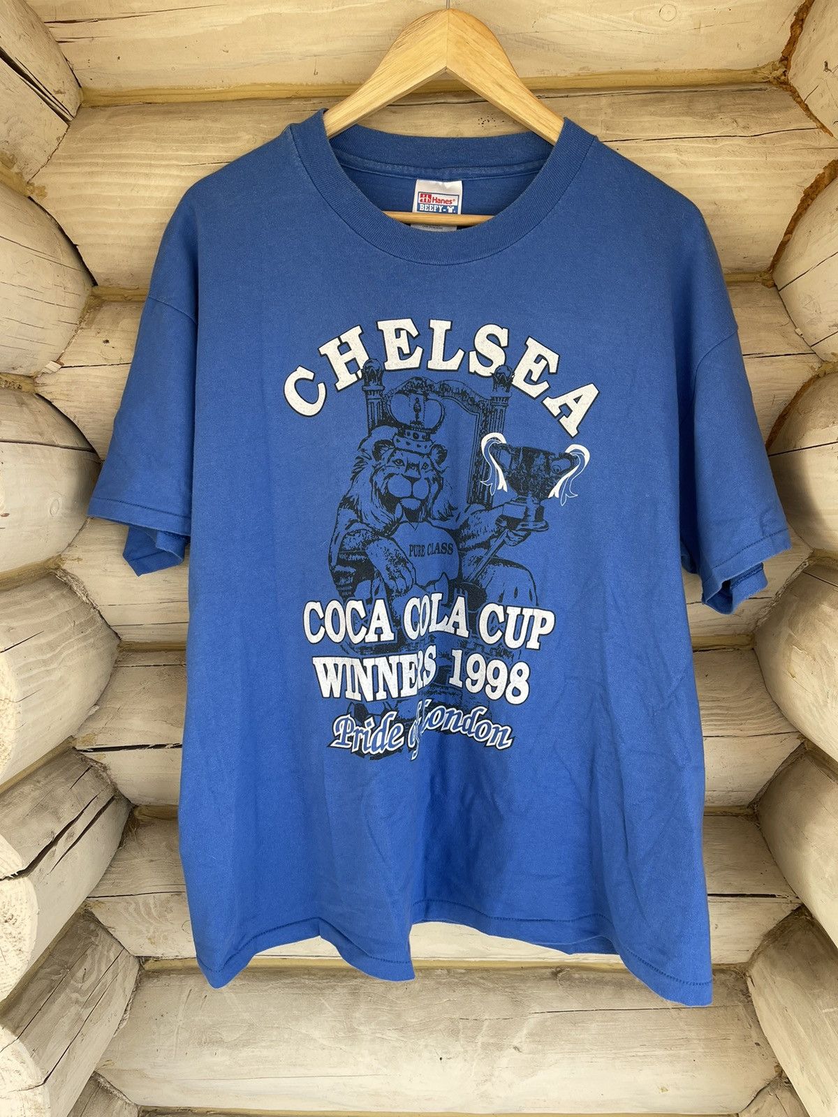 Chelsea Soccer 1998 Chelsea Vintage Coca Cola Cup Winners t-shirt rare Size US XL / EU 56 / 4 - 1 Thumbnail
