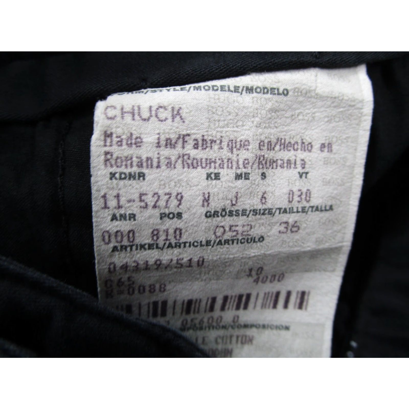 Hugo Boss Hugo Boss Pants Mens 36 Black Chuck Twill Chino Straight Leg 5-Pocket Flat Front Classic Retro 90s Logo Size US 36 / EU 52 - 4 Thumbnail