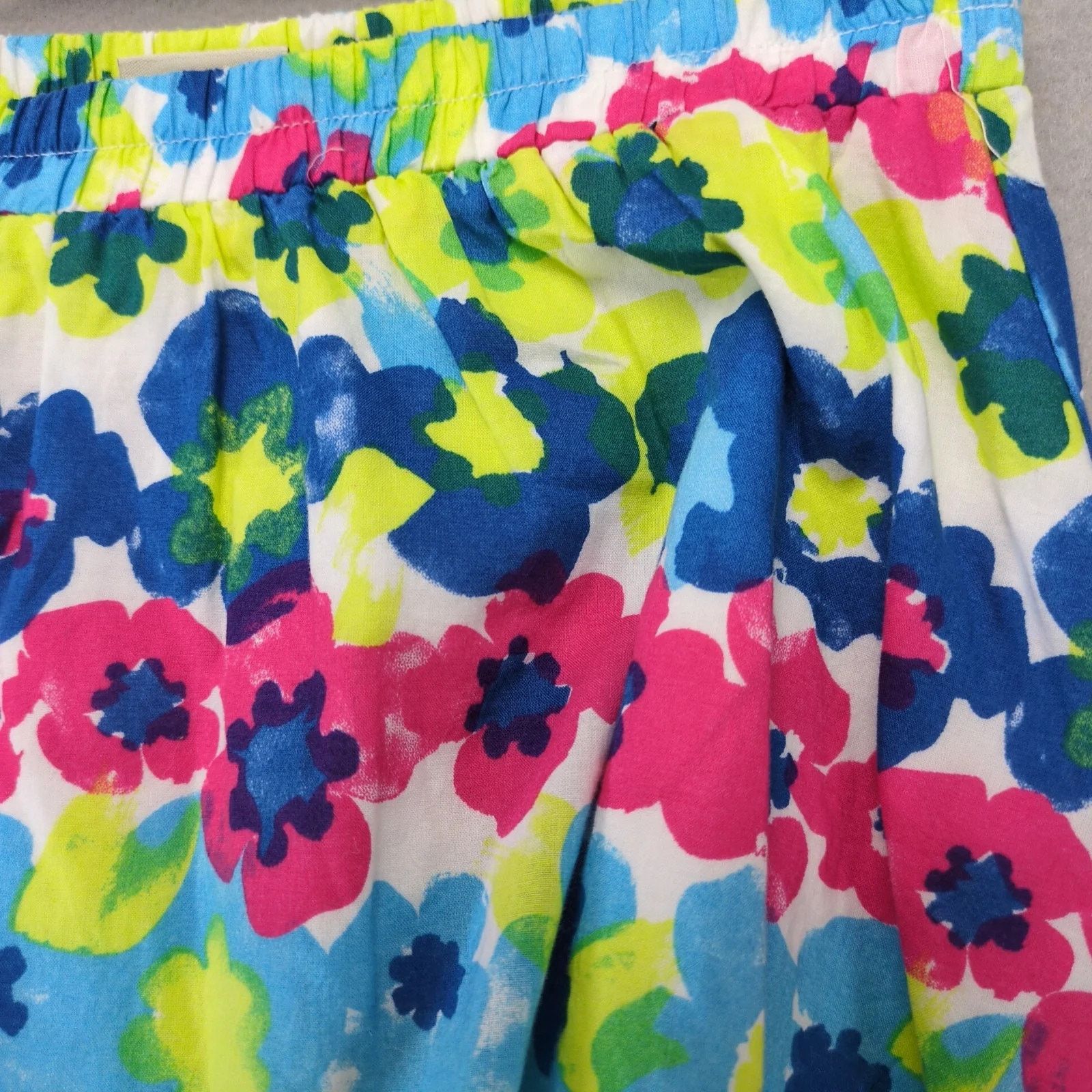 L.L. Bean LL Bean Floral Mini Skirt Sz 14 Elastic Waist Ruffle A-Line Size 36" / US 14 / IT 50 - 10 Thumbnail