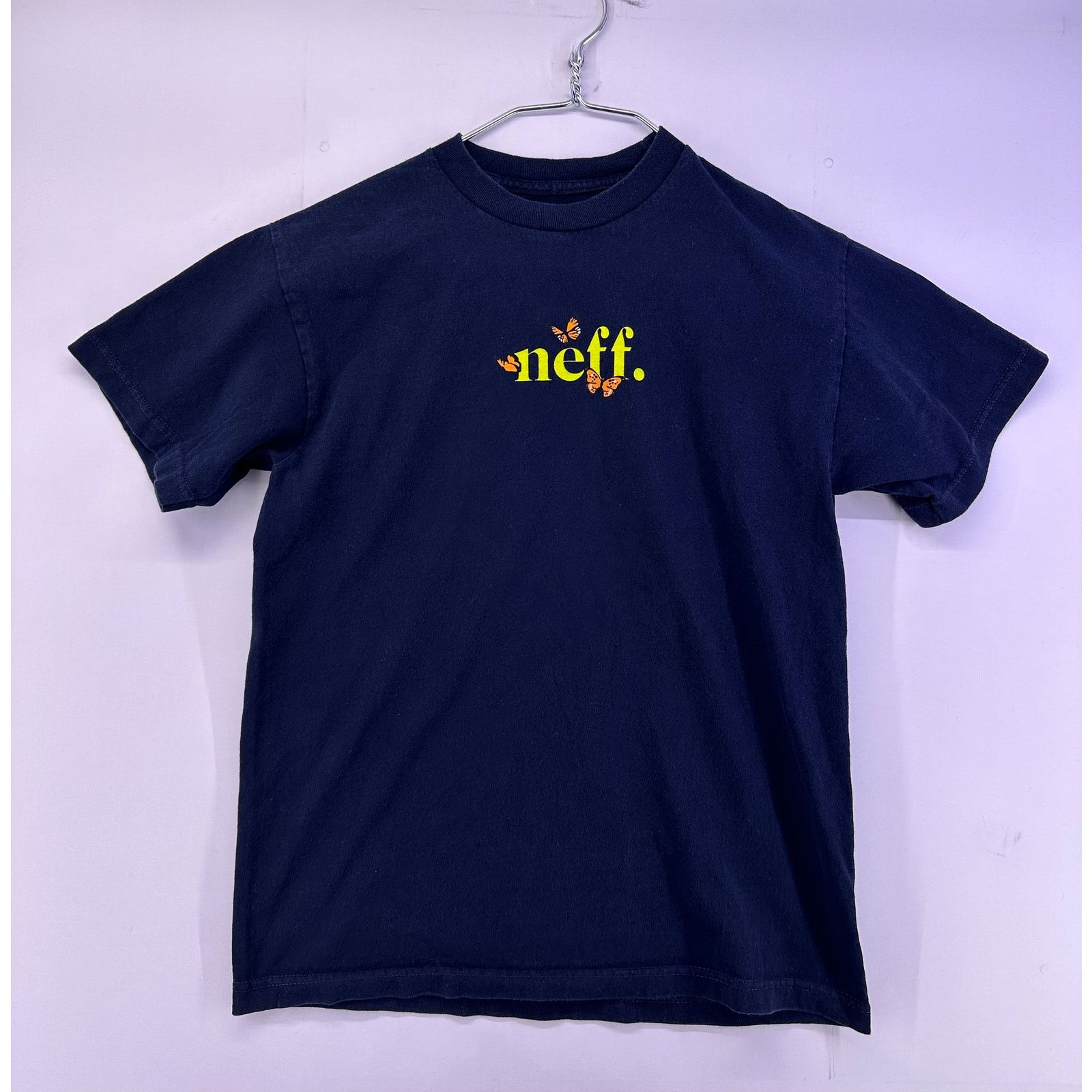 NEFF Neff Navy Monarch Butterfly Front Print Shirt Size Medium Size US M / EU 48-50 / 2 - 3 Thumbnail