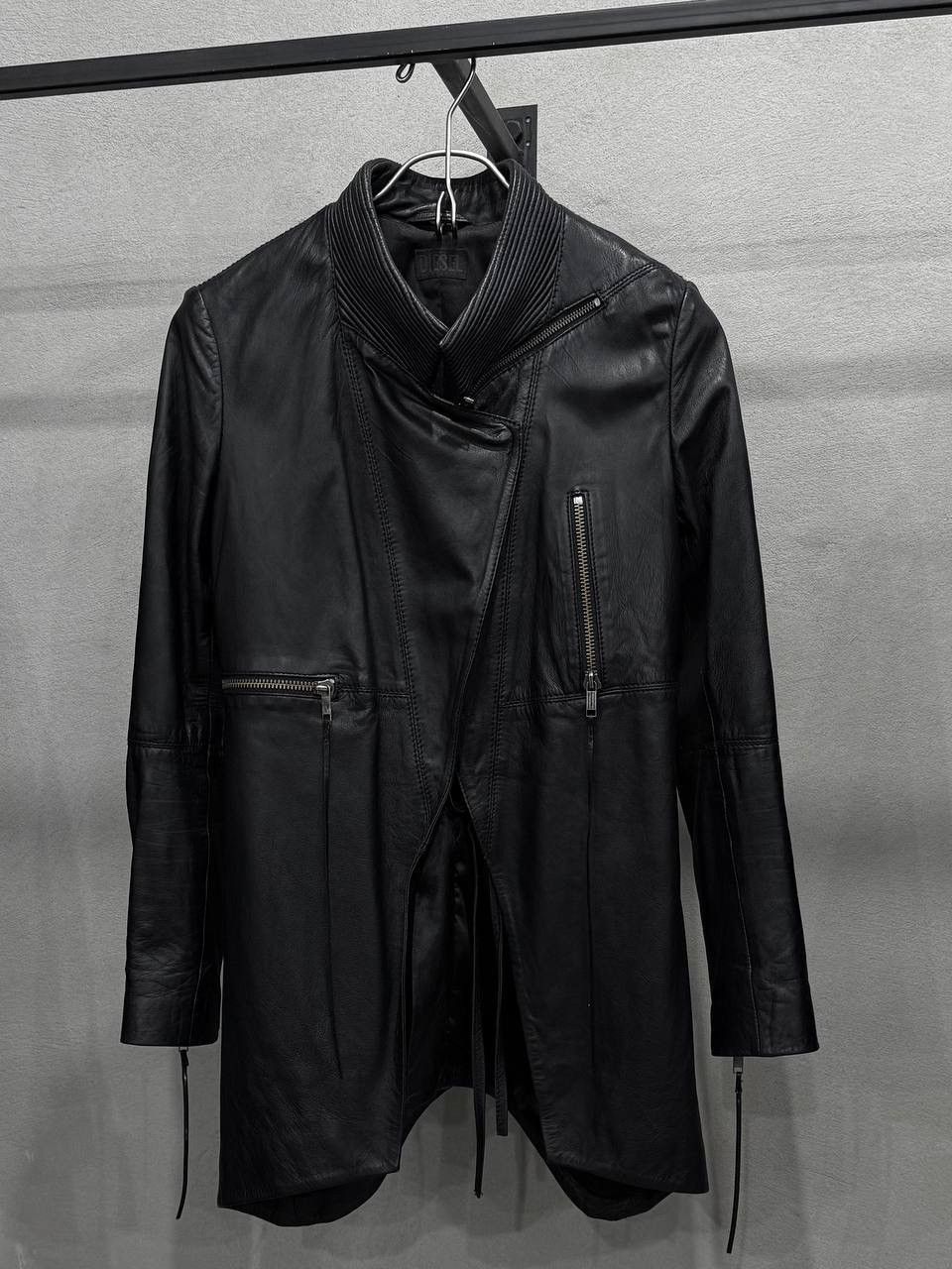 Diesel Diesel Leather Asymmetric Coat Jacket Size S / US 4 / IT 40 - 1 Thumbnail