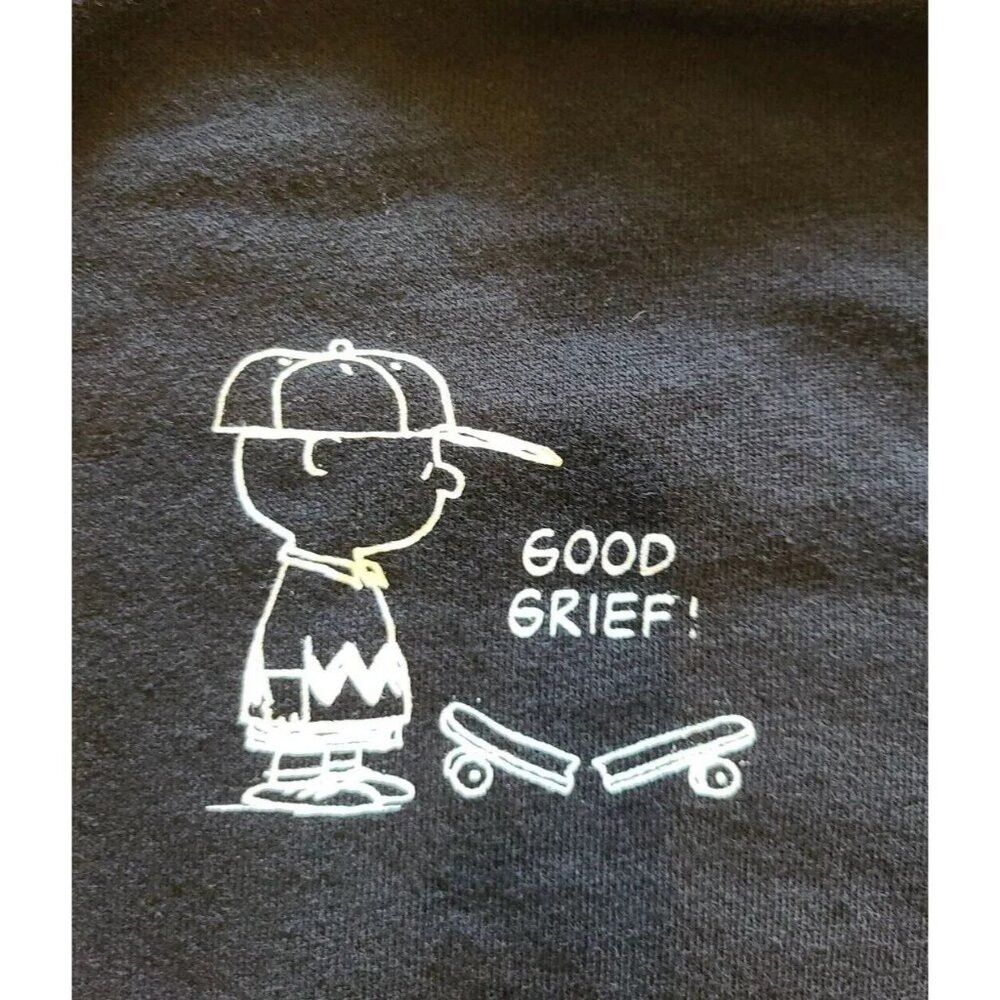 Vans Vans Peanuts 'Good Grief' Charlie Brown RARE Kids Black EUC Size US M / EU 48-50 / 2 - 2 Thumbnail
