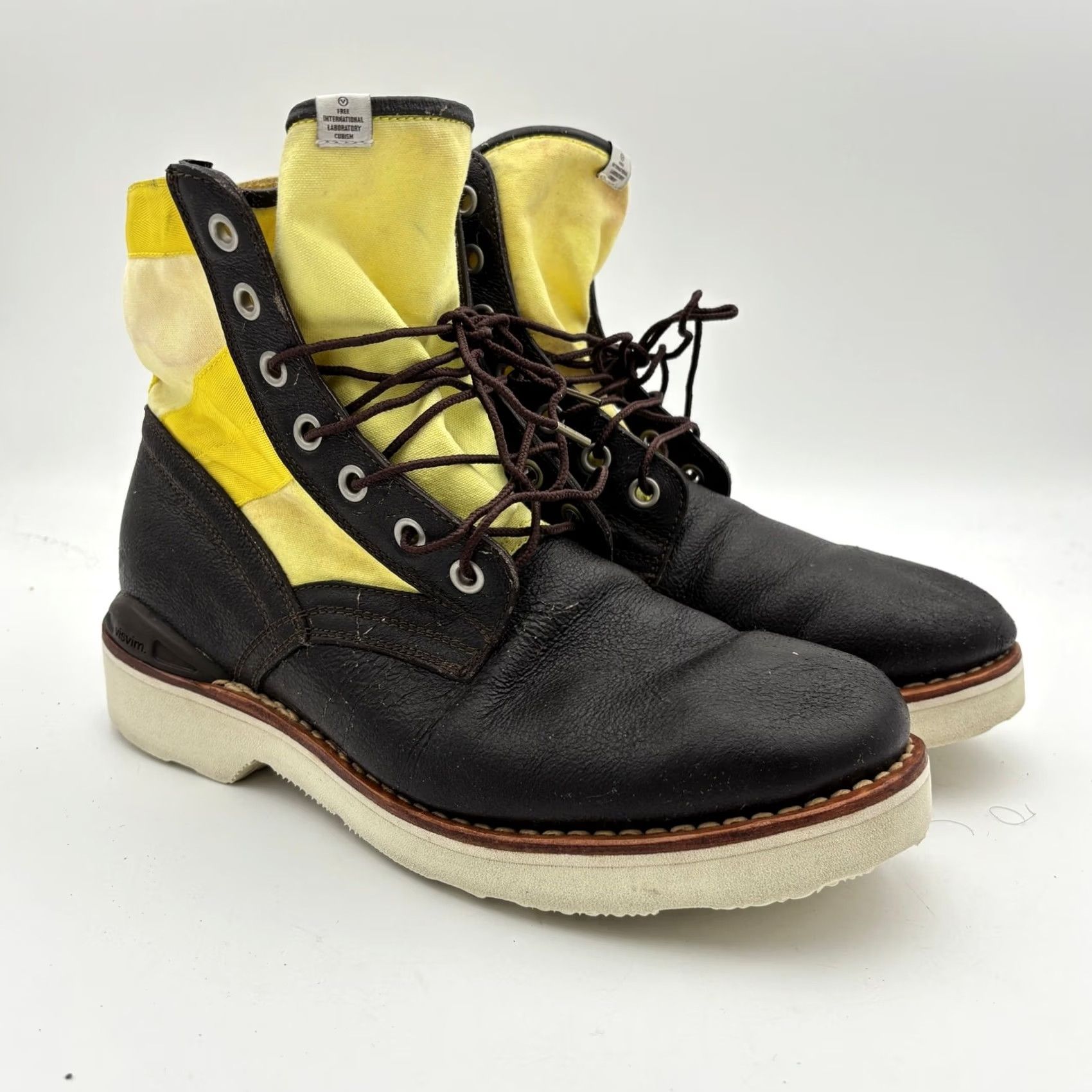 Visvim Visvim 7-Hole '73 Folk Yellow Boots Men’s 12 Handmade Combat Boots Yellow Mens Size US 12 / EU 45 - 2 Thumbnail