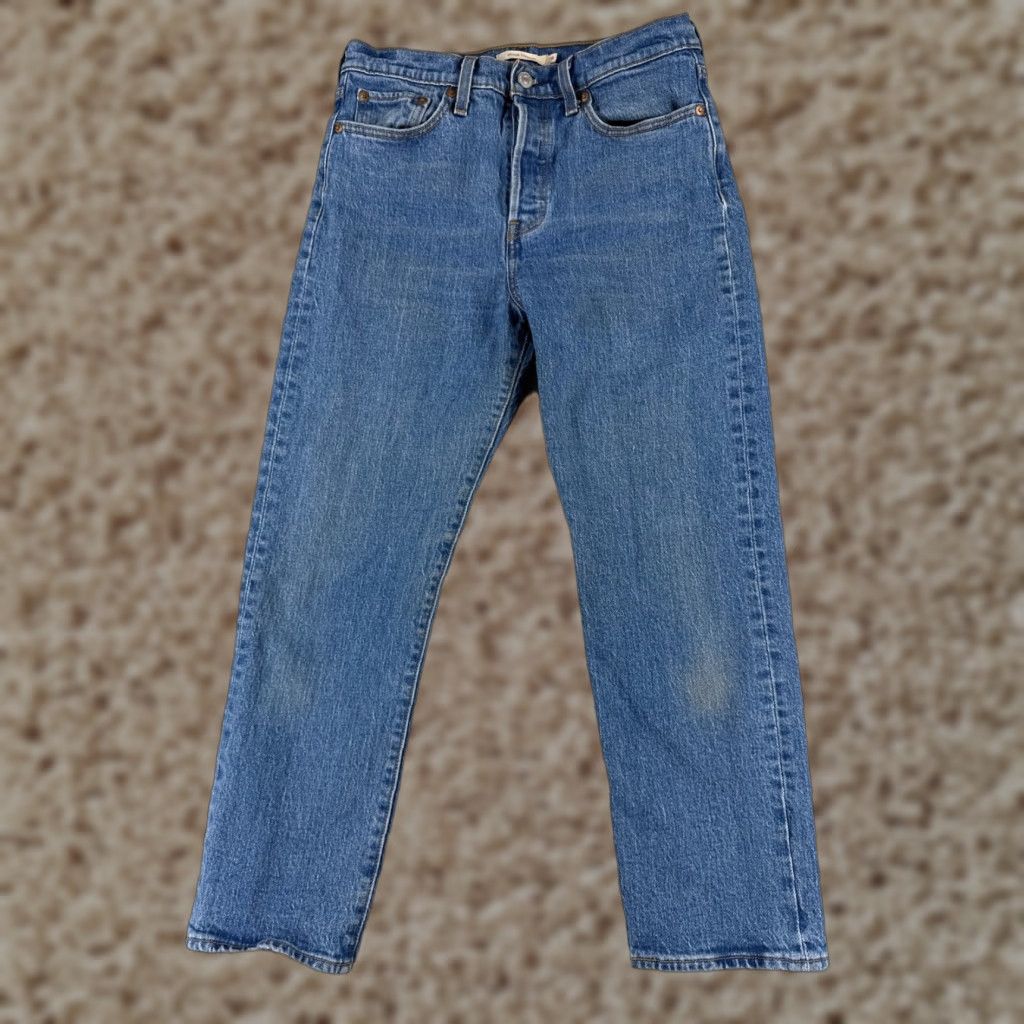 Levi's Levi's Jeans Womens 29 Blue Denim Wedgie Straight Button 28x24 Vintage No Size 29" - 1 Thumbnail