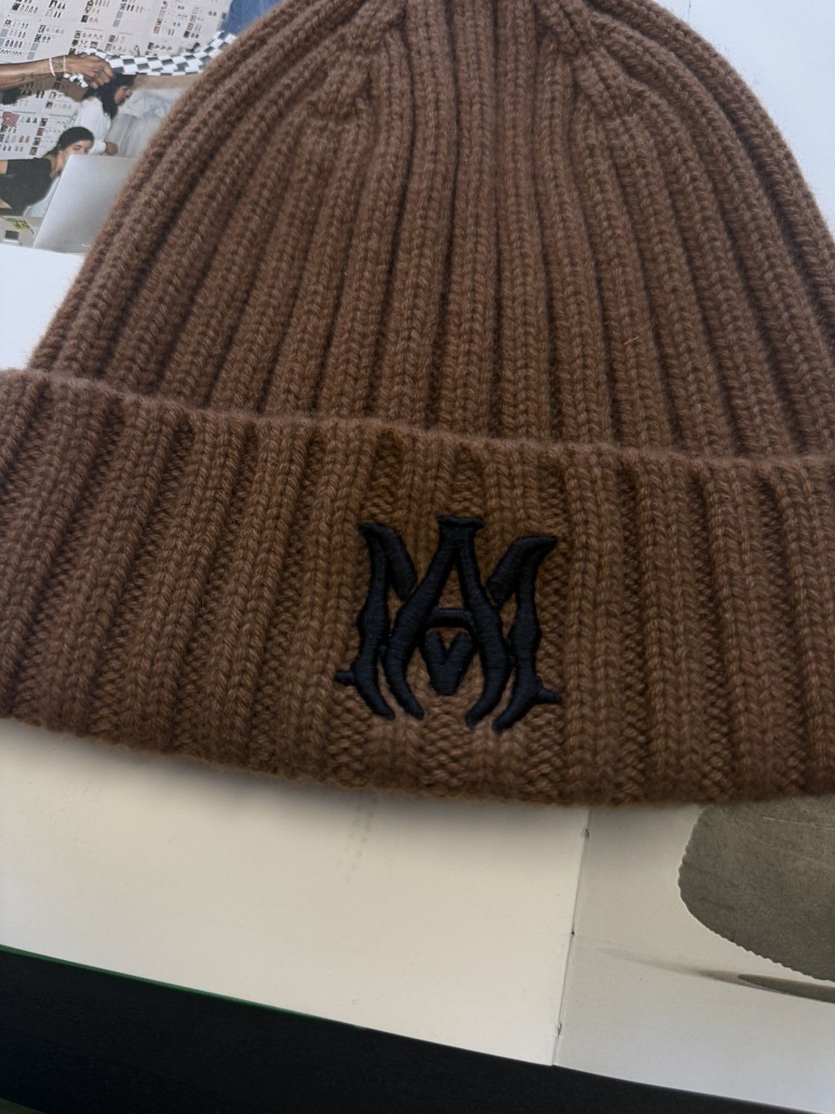 Amiri Amiri Beanie Brown New With Tags $390 Retail Size ONE SIZE - 4 Thumbnail