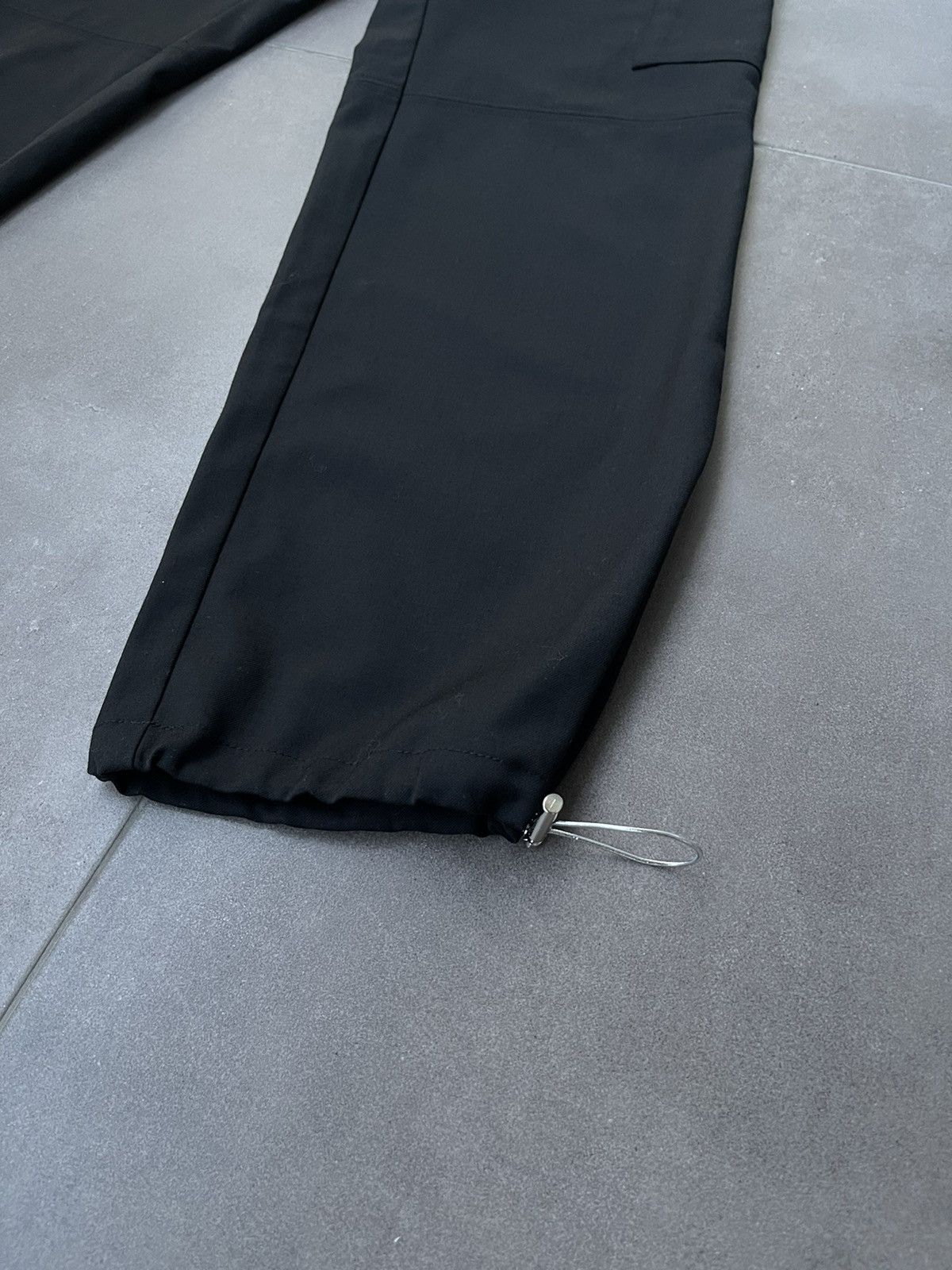 Han Kjobenhavn !DS! SS22 Han Kjobenhavn Cargo Black Wool Track Pants Size US 30 / EU 46 - 4 Thumbnail