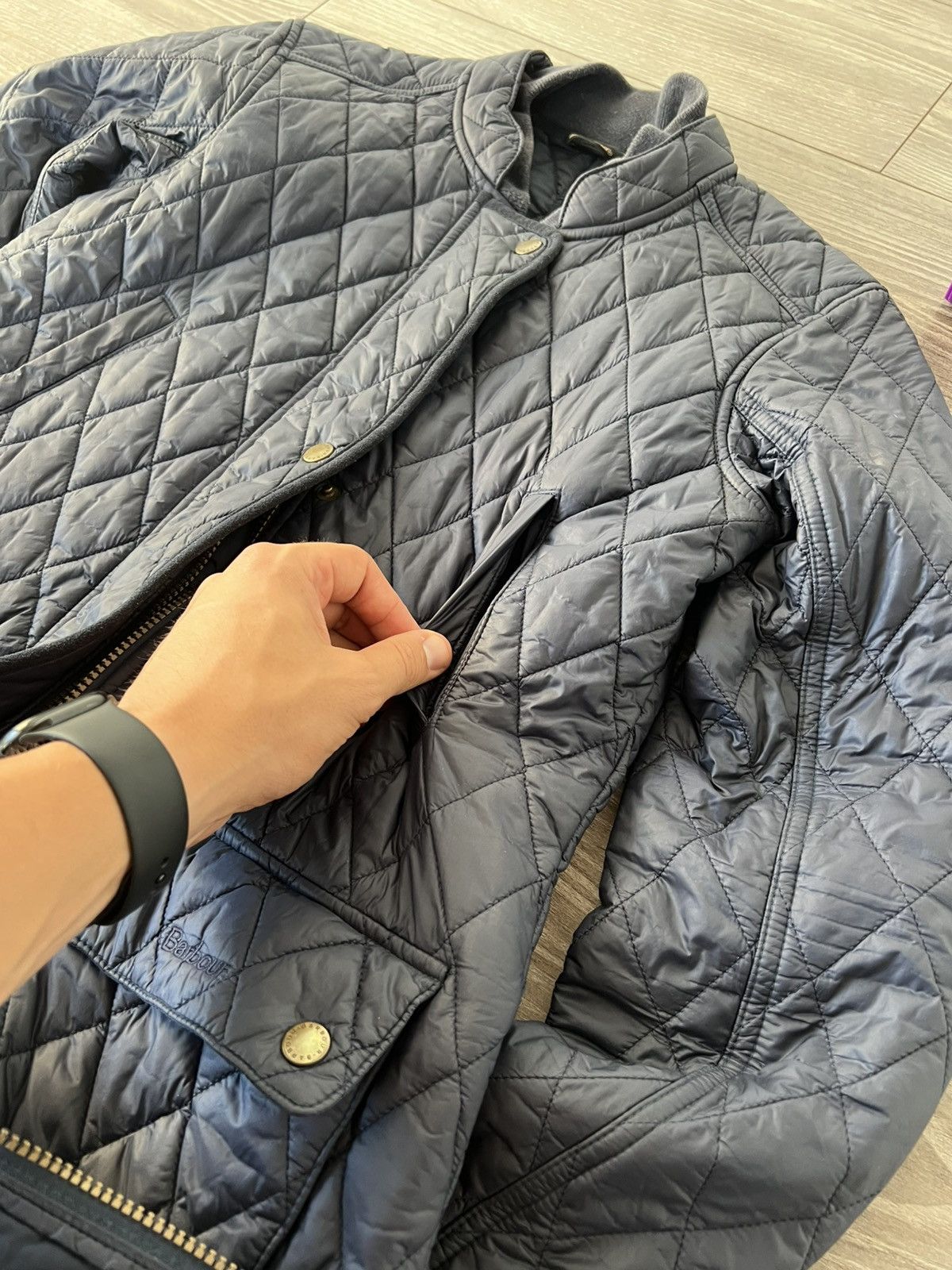 Barbour Vintage Barbour Woman’s Tarn Quilted Avant Garde Jacket Size S / US 4 / IT 40 - 8 Thumbnail
