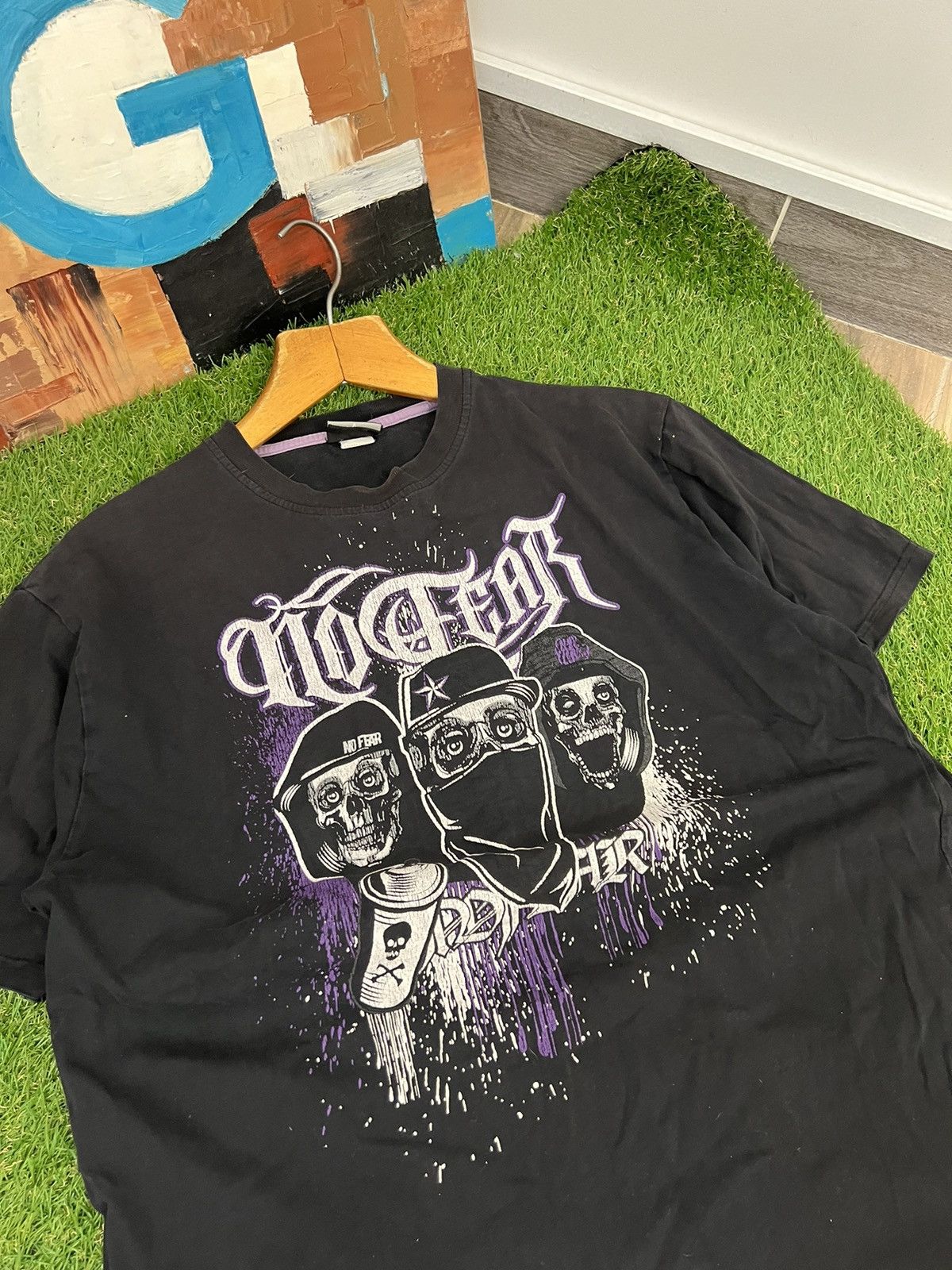 JNCO × No Fear × Vintage 🔥CRAZY VINTAGE FO FEAR 90s T-SHIRT BIG BACK LOGO RARE TEE🔥 Size US L / EU 52-54 / 3 - 3 Thumbnail
