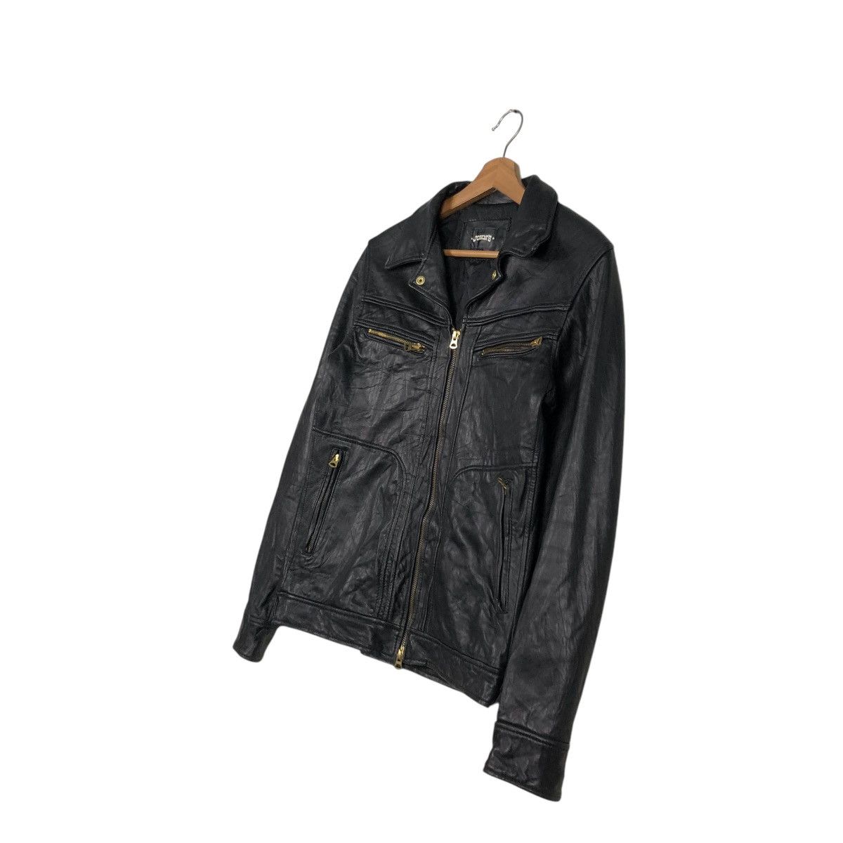 Japanese Brand 🔥VINTAGE BIKER LEATHER JACKET JOHN’S JAPAN ISSEY MIYAKE Size US M / EU 48-50 / 2 - 4 Thumbnail