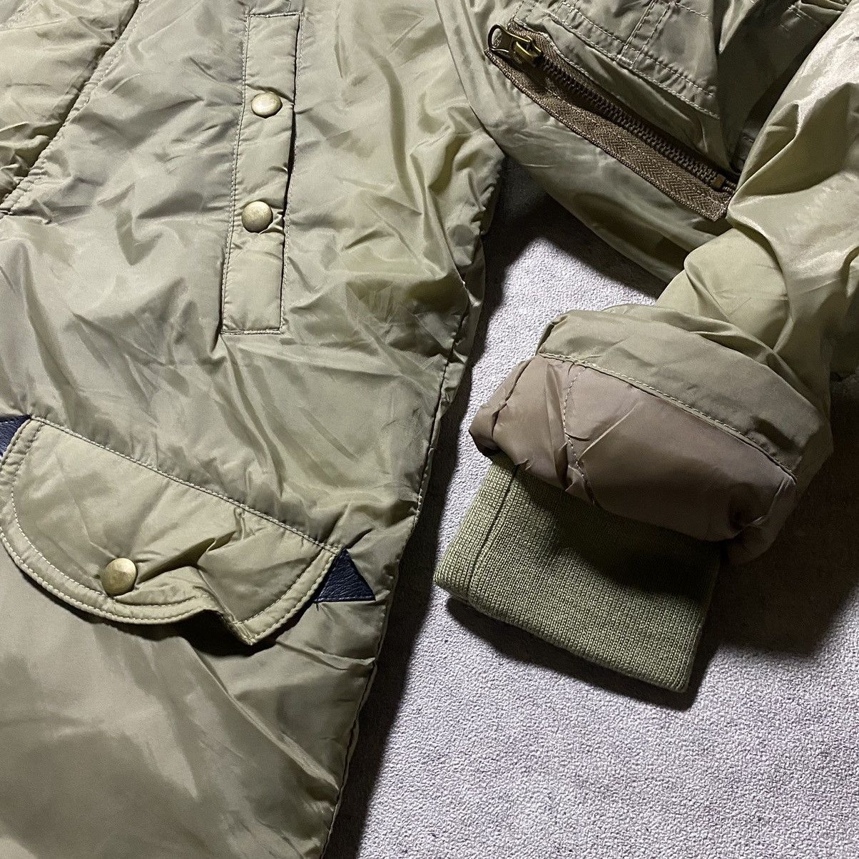 Japanese Brand Blue Moon Blue Military N3B Hunting Coat Fur Size US M / EU 48-50 / 2 - 4 Thumbnail