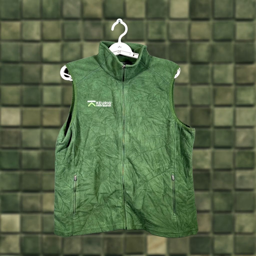 Vintage L.L.Bean Vest Men's L Green Fleece Full-Zip Outdoor, Golf, Hiking, Running & Jogging, Travel, Casual, Winter Size US L / EU 52-54 / 3 - 1 Thumbnail