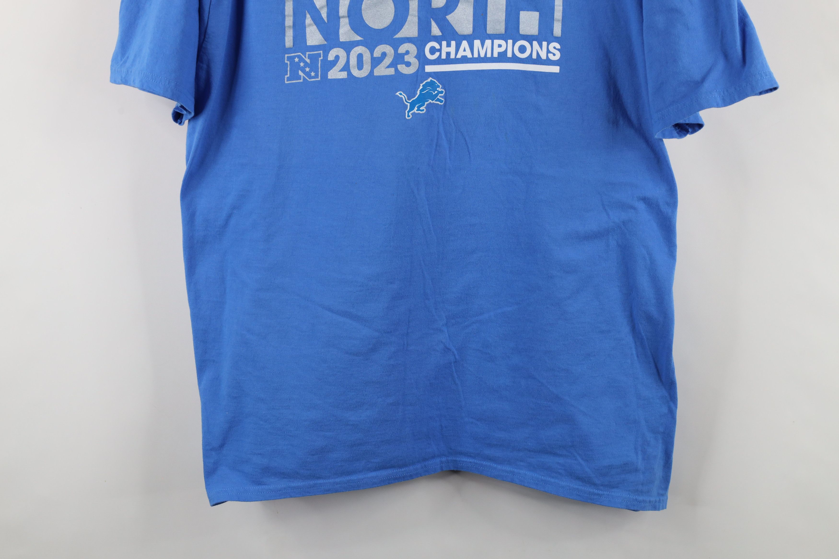 Vintage Fanatics North Champions Detroit Lions Football T-Shirt Blue Size US XXL / EU 58 / 5 - 3 Thumbnail