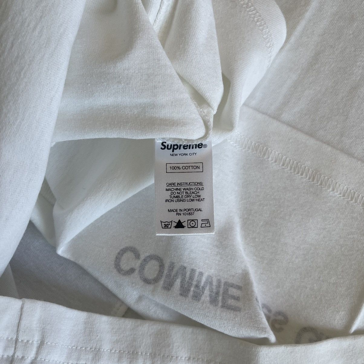 Comme des Garcons SHIRT × Supreme FW2018 Split Box Logo T-Shirt Size US L / EU 52-54 / 3 - 7 Thumbnail