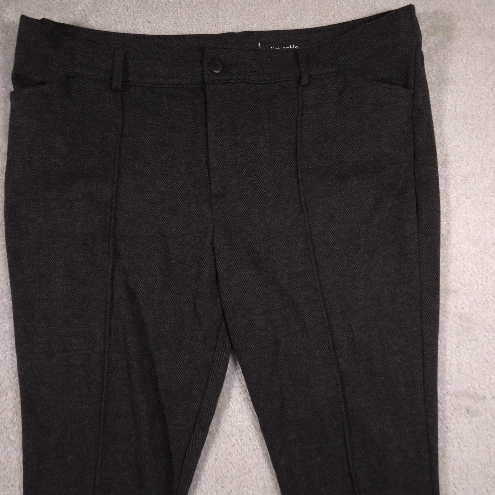 Vintage Lee Riders Womens Slim Ankle Ponte Pants Gray Herringbone Work Size 42" / US 20 - 4 Thumbnail