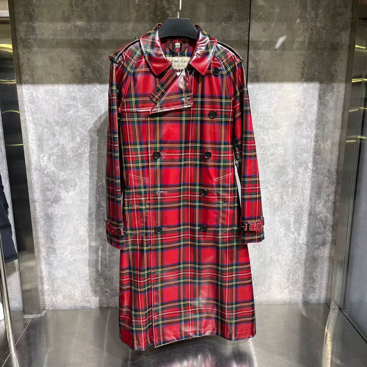 Burberry Burberry Leather Plaid Red Light Jacket xs Men Size US XS / EU 42 / 0 - 1 Thumbnail