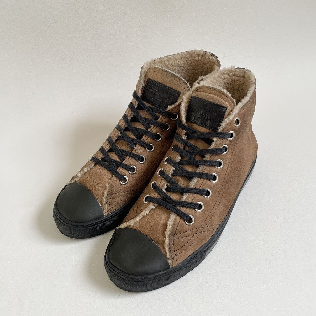 Maison Margiela Brown Shearling ‘All Star’ Sneakers Size US 8 / EU 41 - 2 Thumbnail