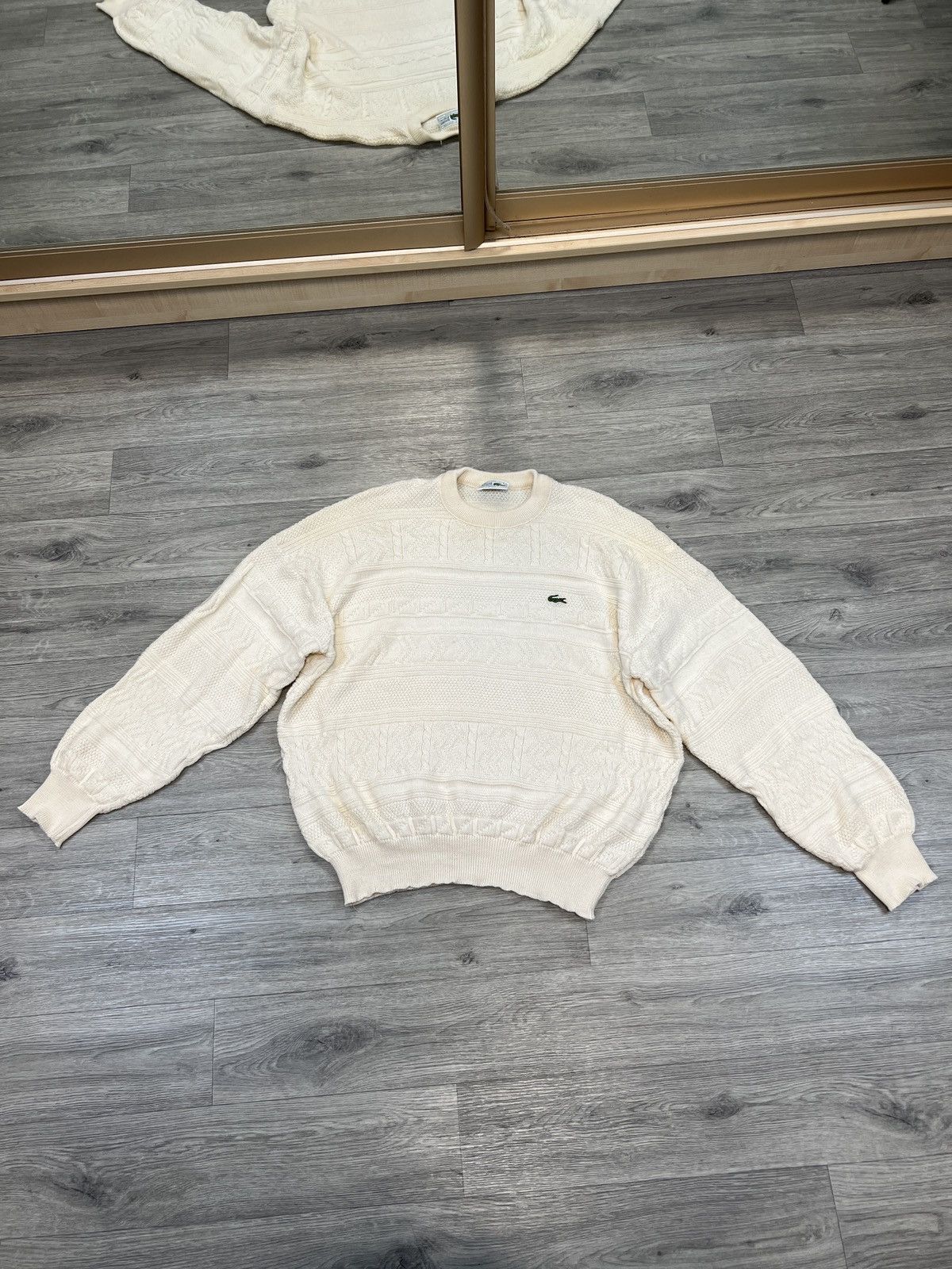 Lacoste Vintage 90s Lacoste Wool acryl Knit yellow Sweater Size US XL / EU 56 / 4 - 1 Thumbnail
