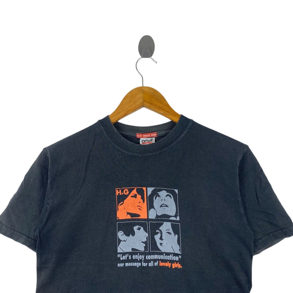 Japanese Brand Vintage 90s HG HELLO GEM Japanese Brand Face Print Shirt Size US S / EU 44-46 / 1 - 2 Thumbnail