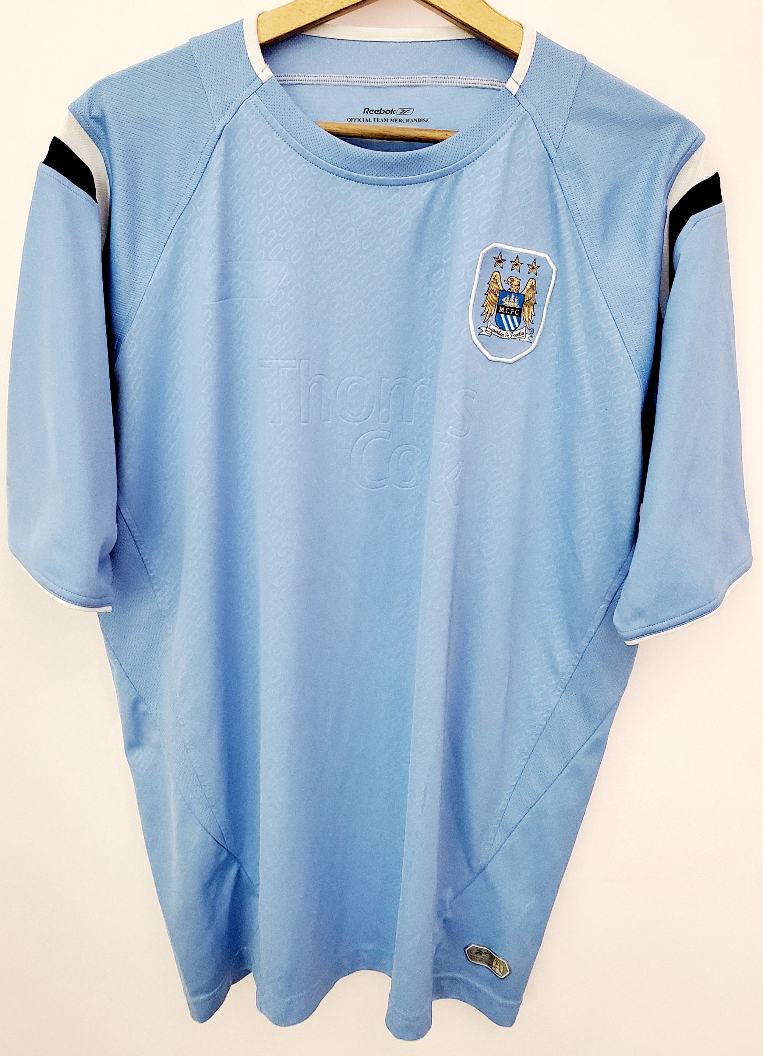 Reebok × Vintage Vintage REEBOK MANCHESTER CITY 2005 HOME JERSEY size Xl Size US XL / EU 56 / 4 - 1 Thumbnail