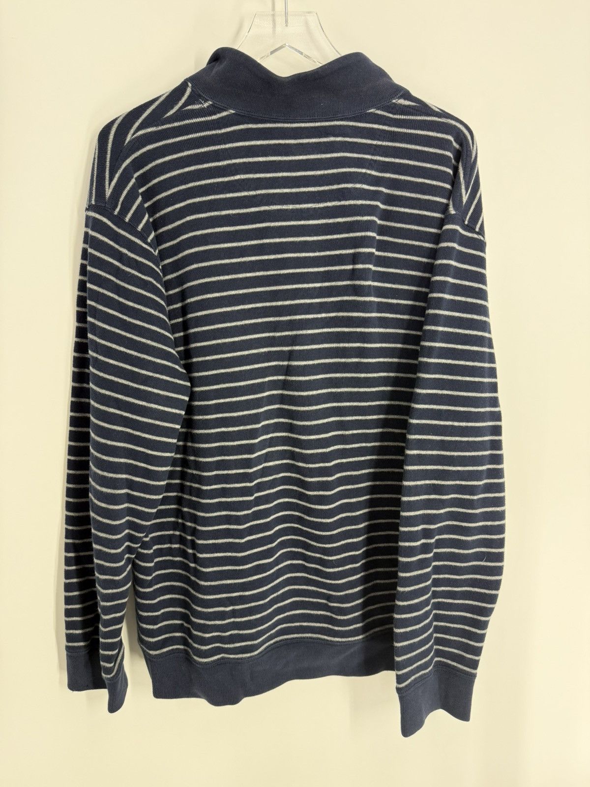 Pronto Uomo Pronto Uomo Navy Stripe Quarter-Zip Pullover Sweater Size US XL / EU 56 / 4 - 3 Thumbnail