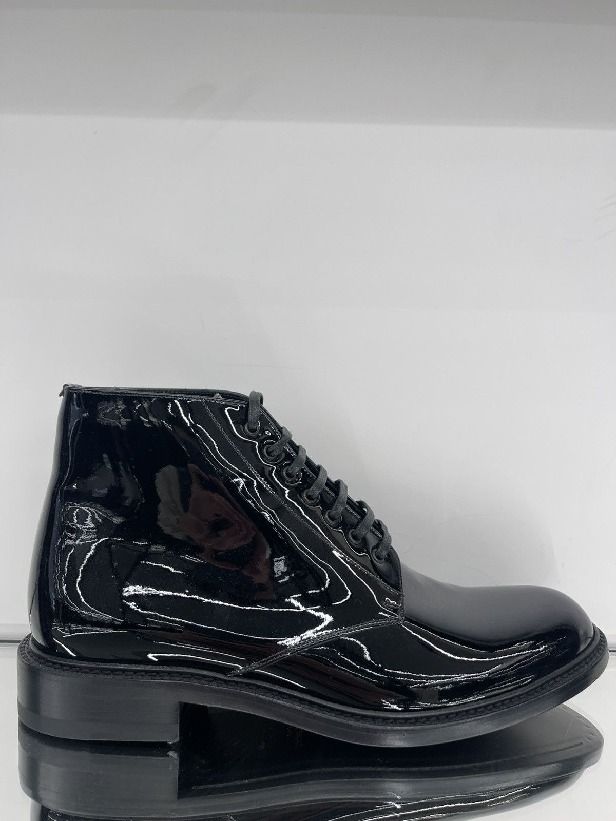 Saint Laurent Army Boots Patent Leather