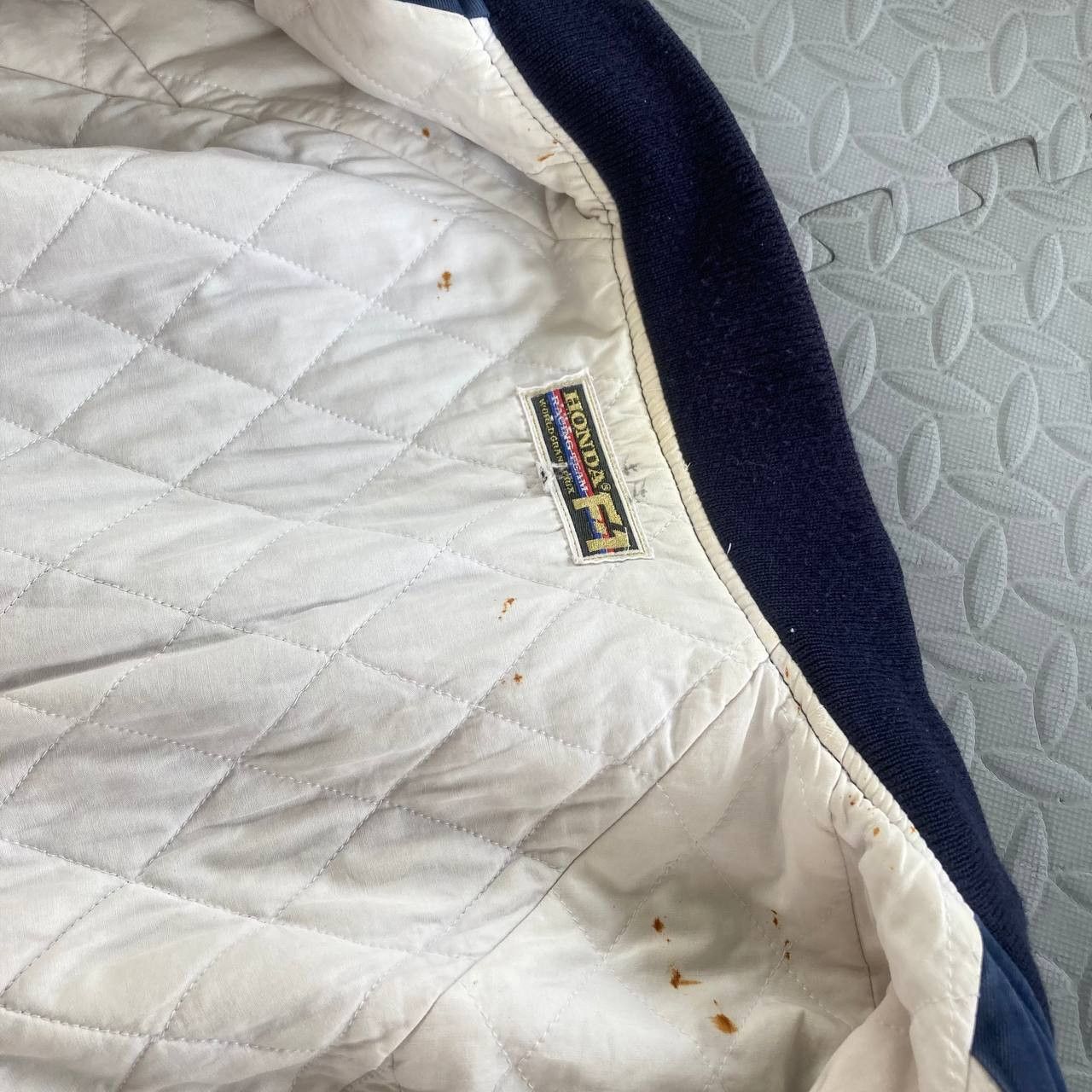 Vintage F1 Honda Championship Quilted Racing Bomber Jacket Size US L / EU 52-54 / 3 - 13 Thumbnail
