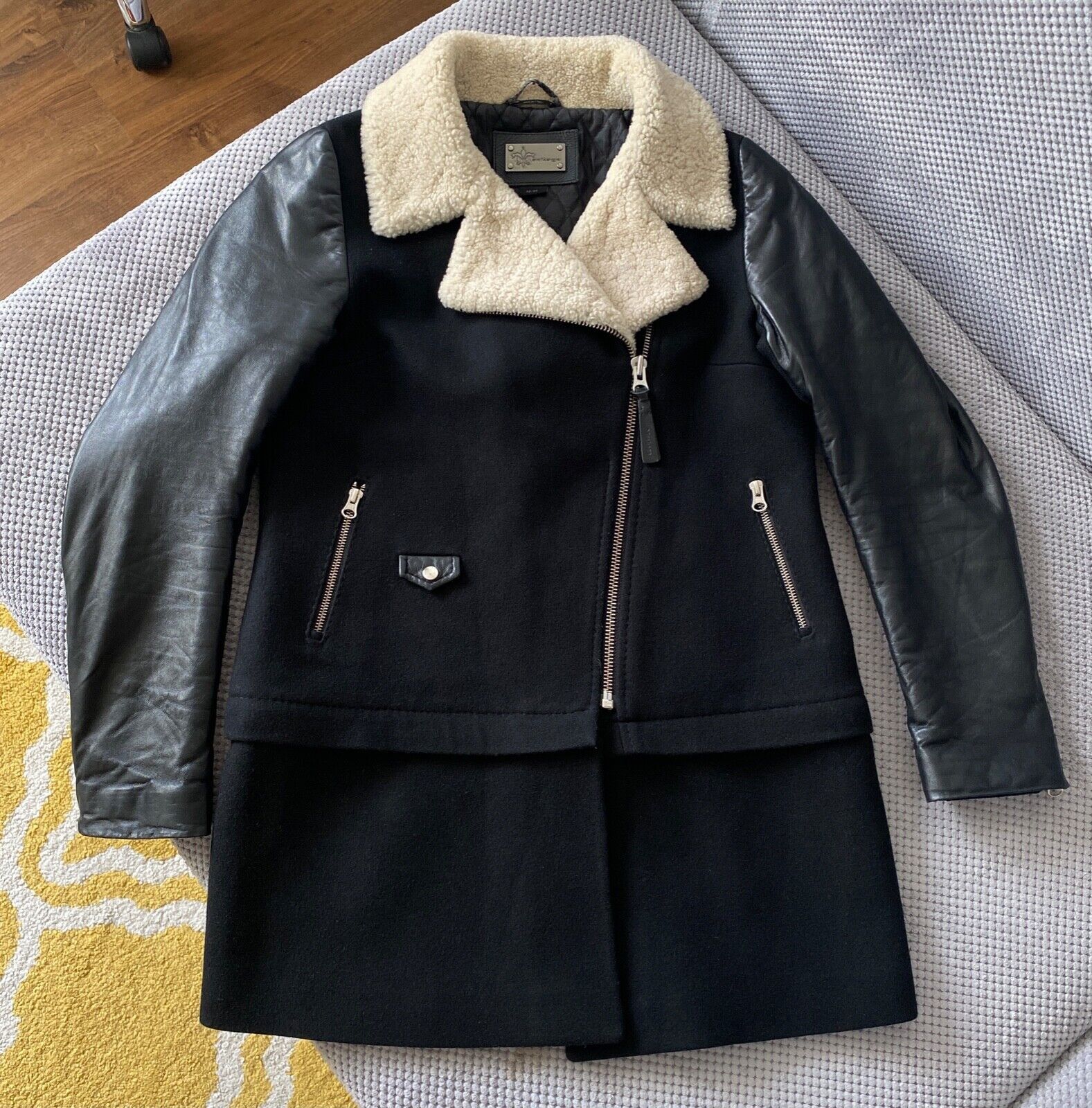 Mackage MACKAGE WOOL CASHMERE COAT TRANSFORMER SHEARLING COLLAR Size M / US 6-8 / IT 42-44 - 1 Thumbnail