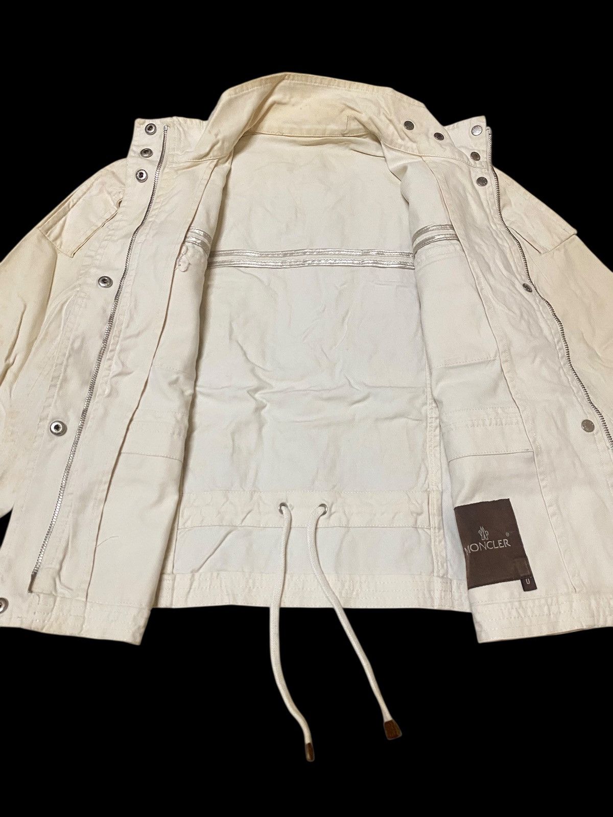 Moncler Moncler Multi Pocket Drawstring Denim Jacket Size US S / EU 44-46 / 1 - 3 Thumbnail