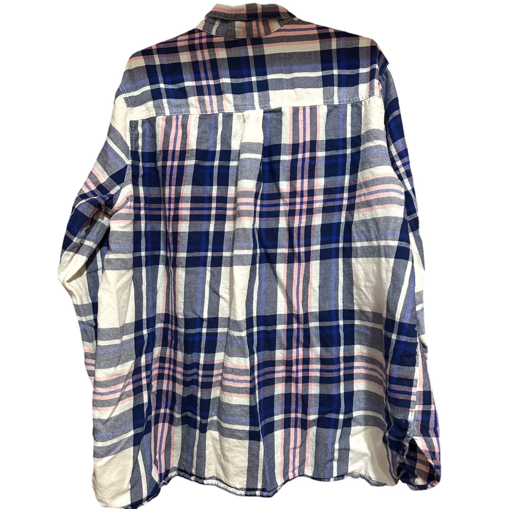 Old Navy Old Navy Shirt Womens XXL Plaid Blue Pink White Button Up 100% Cotton Size XXL / US 16-18 / IT 52-54 - 2 Thumbnail