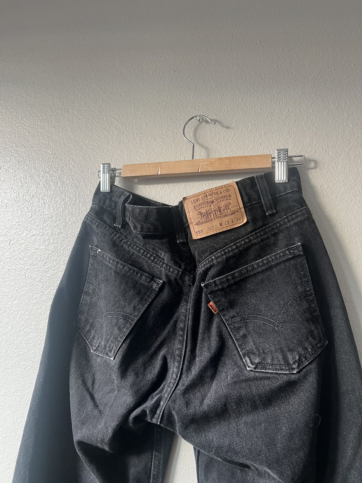 Levi's × Levi's Vintage Clothing Orange Tab Black Denim Levi's Size 29" - 3 Thumbnail