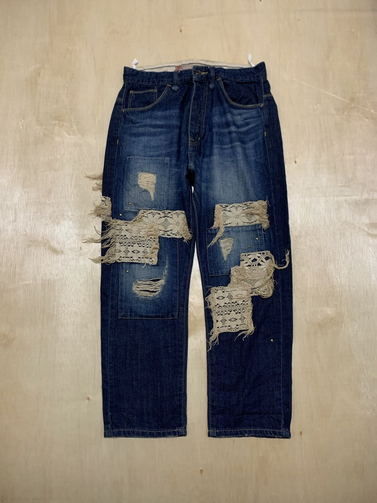 14th Addiction × If Six Was Nine × Japanese Brand Vintage Distressed Balcony and Bed Denim Jeans Size US 30 / EU 46 - 1 Thumbnail