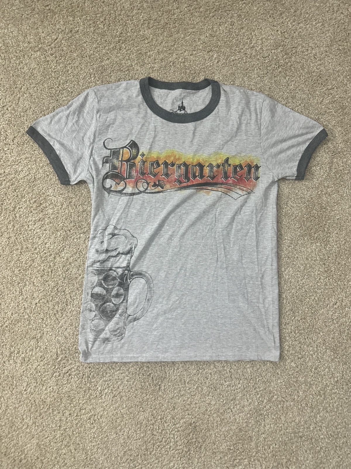 Disney Gray Vintage Disney Parks BierGarten Graphic T-Shirt Size US M / EU 48-50 / 2 - 1 Thumbnail