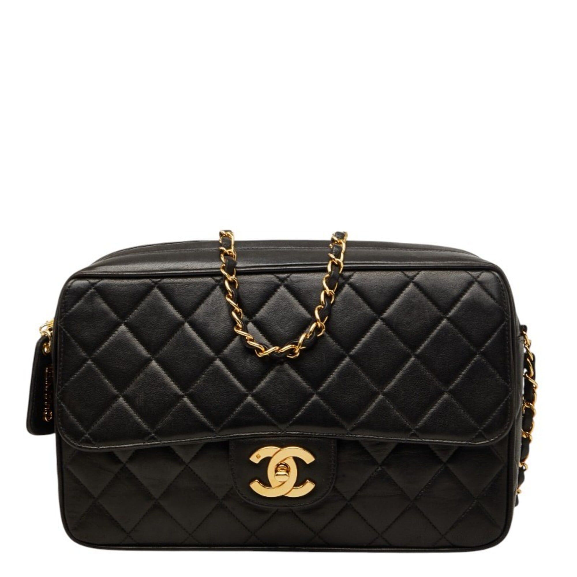 Chanel Chanel Matelassé Coco Mark Crossbody Chain Shoulder Bag, Black with Gold Hardware, Lambskin, Women's CHANEL Size ONE SIZE - 1 Thumbnail