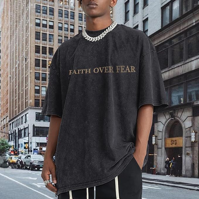 Other Men’s Oversized Acid Wash Religious T-Shirt Size US L / EU 52-54 / 3 - 1 Thumbnail