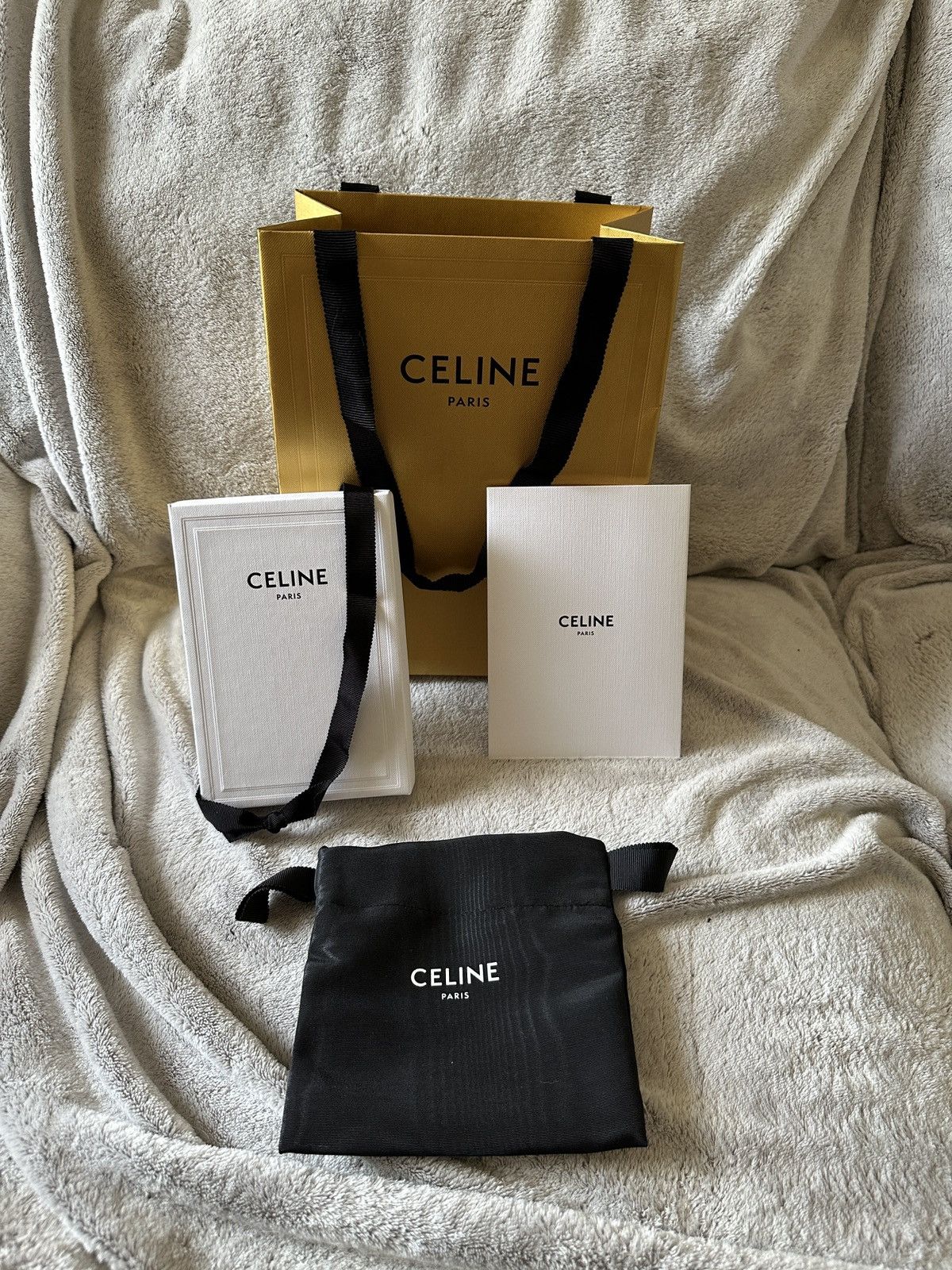 Celine Celine Black Leather Logo Cardholder Size ONE SIZE - 5 Thumbnail