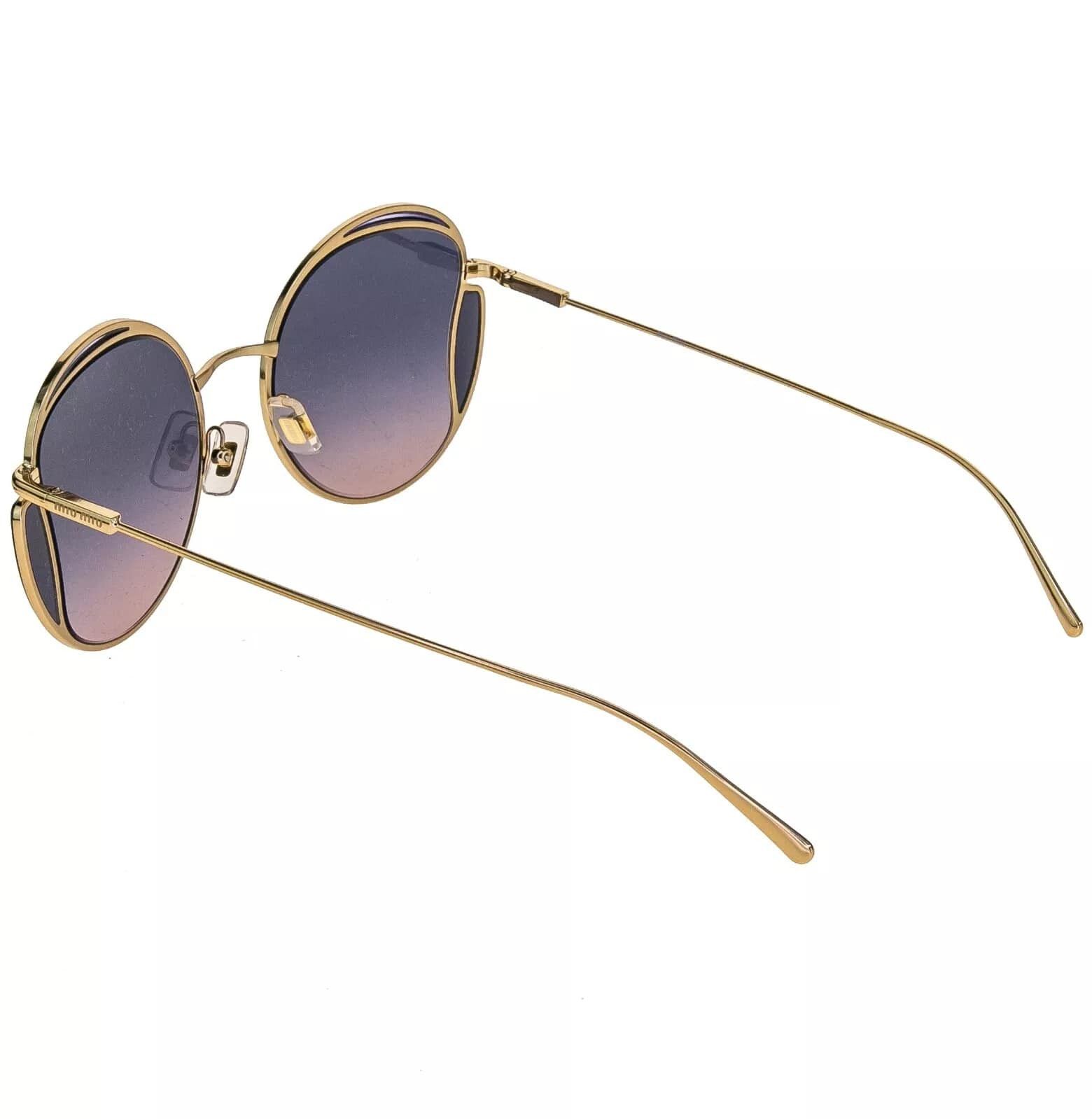 Miu Miu MIU MIU CORE MU56XS Gold Pink Blue Round Metal Fashion 56X Size ONE SIZE - 6 Thumbnail