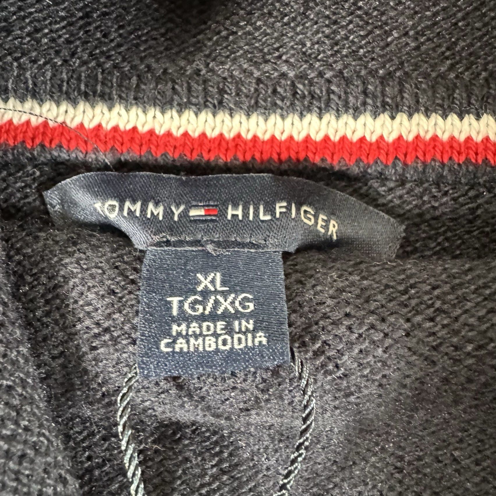 Tommy Hilfiger Tommy Hilfiger Sweater Womens XL Relaxed Mockneck Academia Preppy Navy Blue Knit Pullover Size XL / US 12-14 / IT 48-50 - 6 Thumbnail